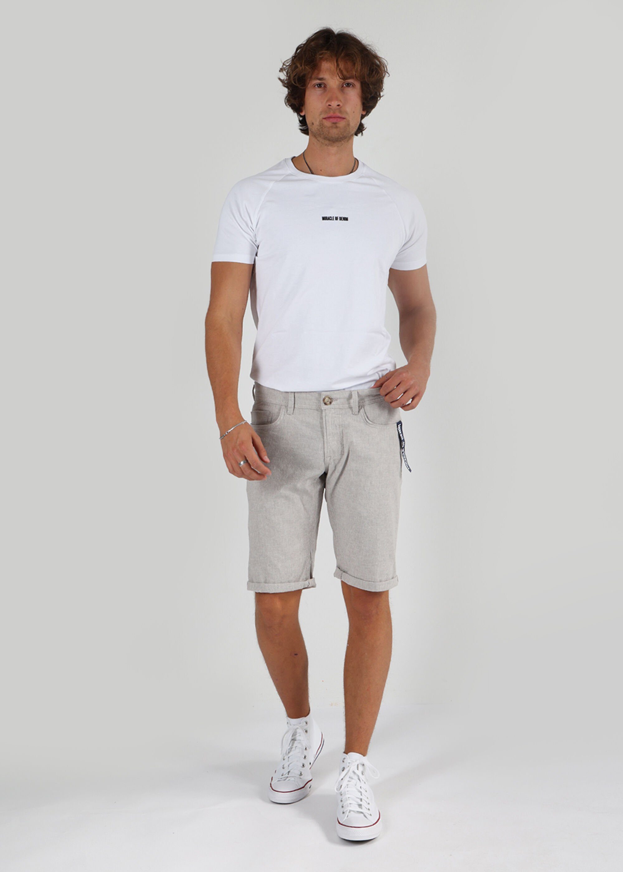 Pocket Thomas Miracle Style Grey Denim 5 Shorts Light of Stripe im Shorts