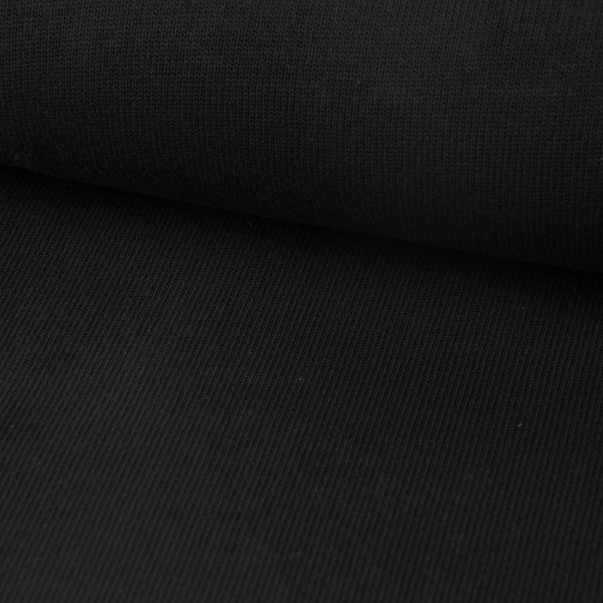 Stoff Strickstoff Meterware Baumwollstrick Bekleidungsstoff schwarz 160cm