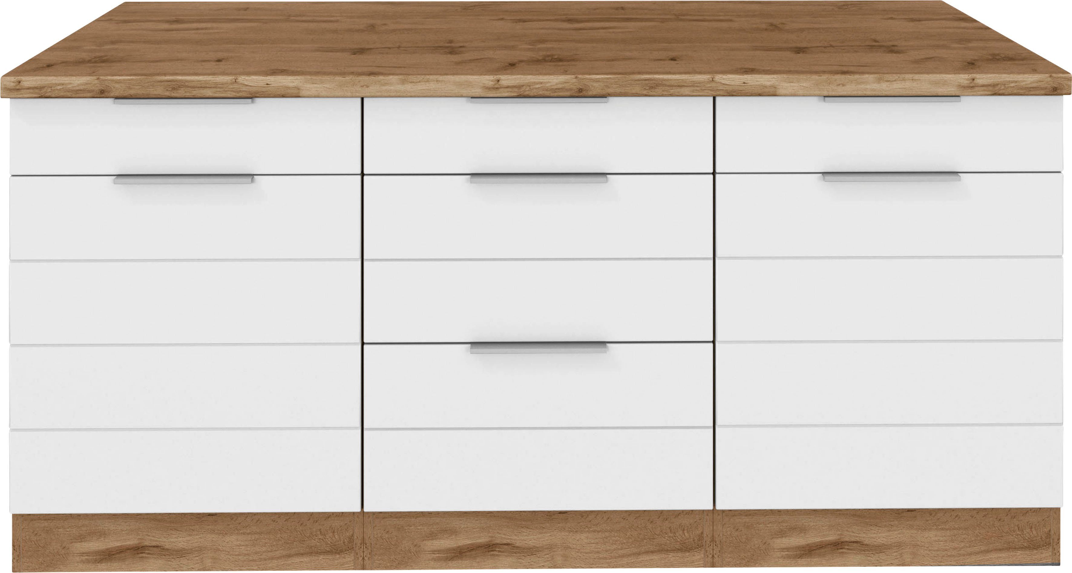 KOCHSTATION Unterschrank "KS-Luhe", 180 cm breit, für viel Stauraum, MDF-Fr günstig online kaufen