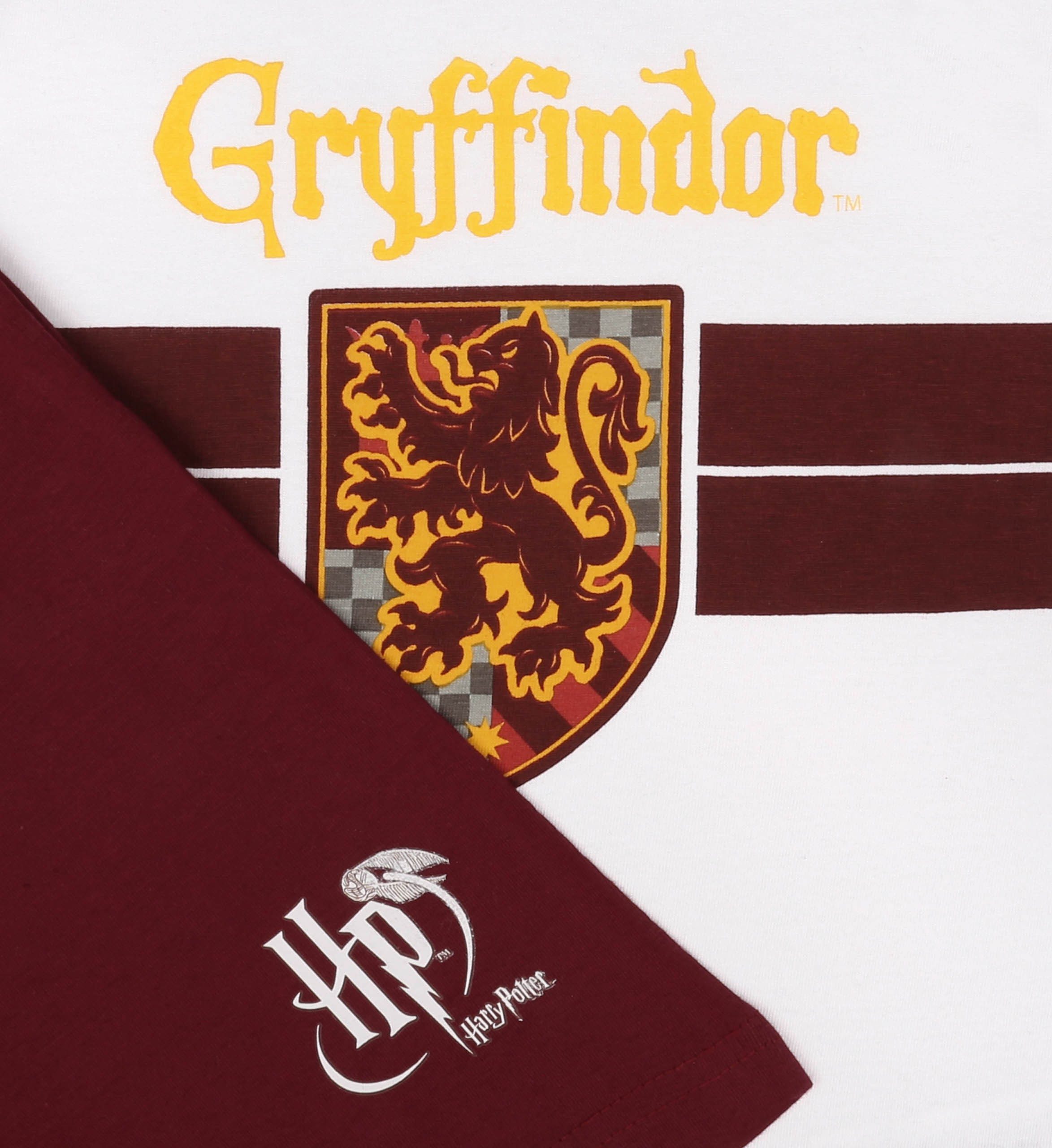 Harry Potter Schlafanzug Set - weißes T-Shirt und kurze Hose mit Motiv von Harry Potter 4 Jahre