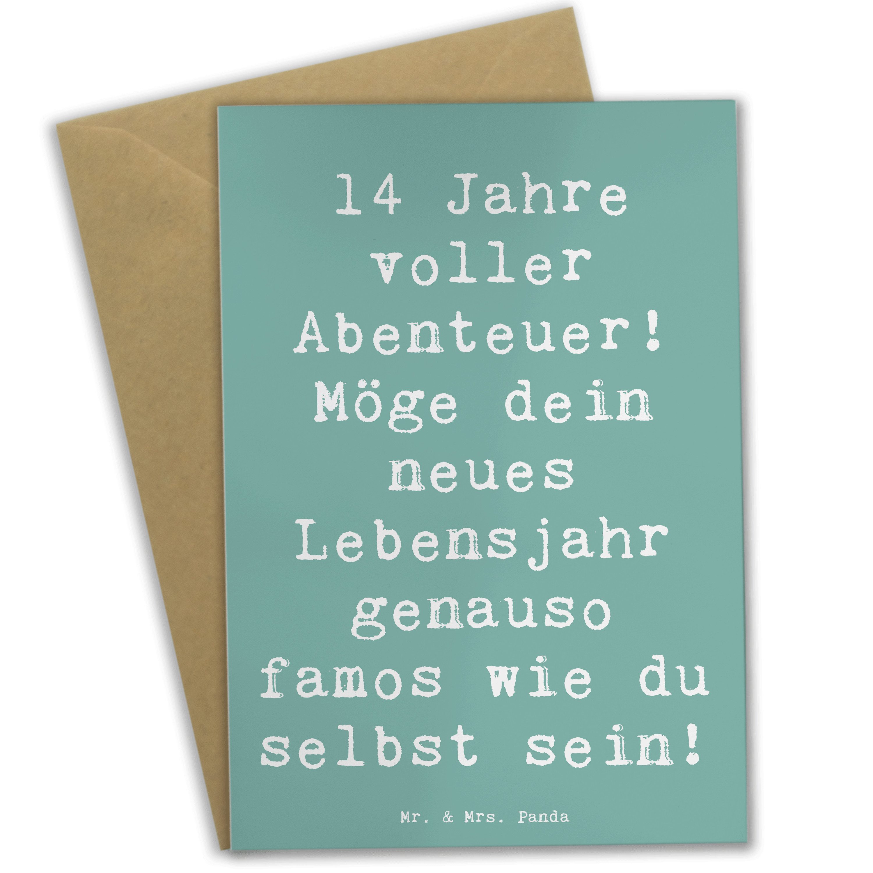 Grußkarte Spruch 14. Geburtstag Abenteuer - Meeresbrise - Geschenk, besondere M