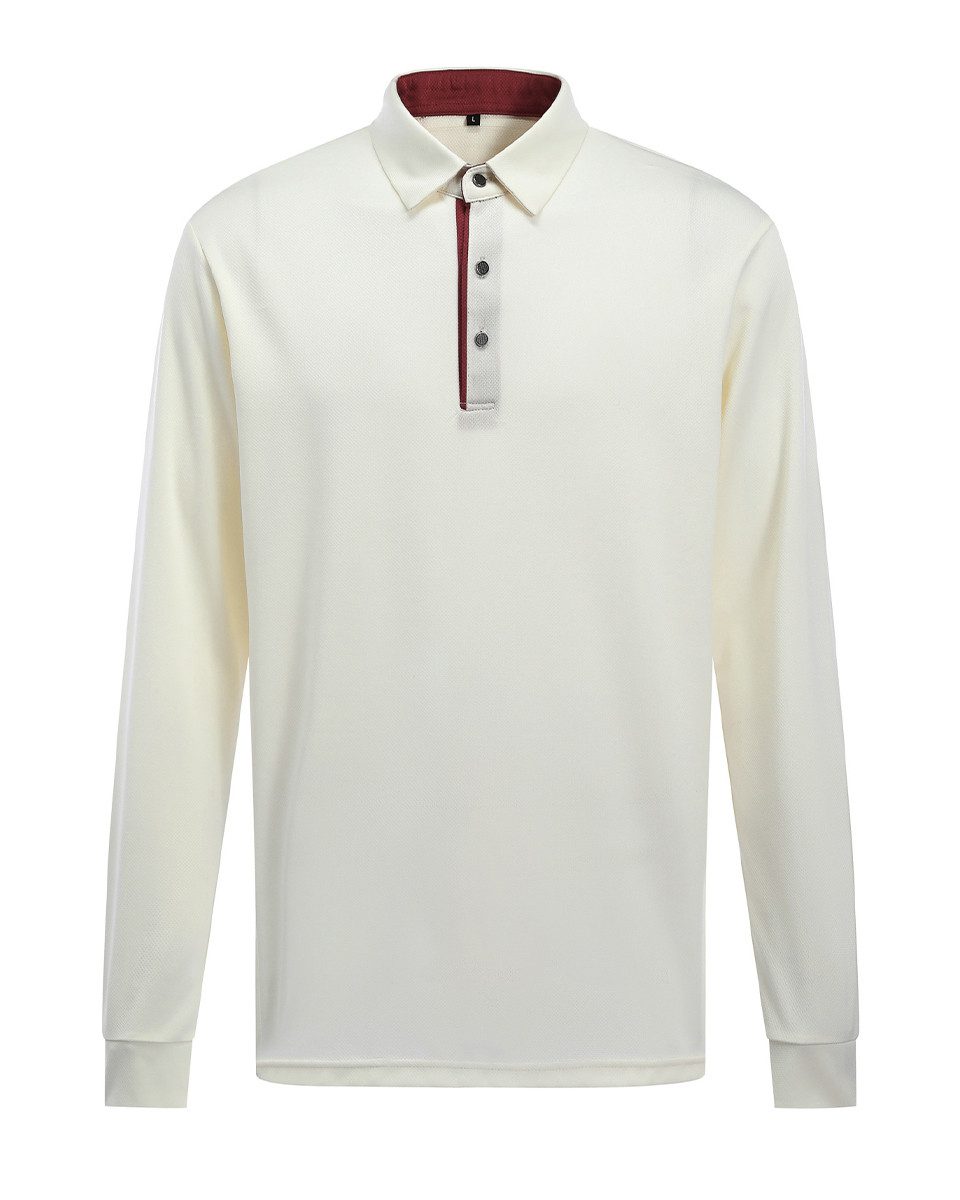 Allthemen Poloshirt Herren Langarm Polohemd mit Kontrastfarben