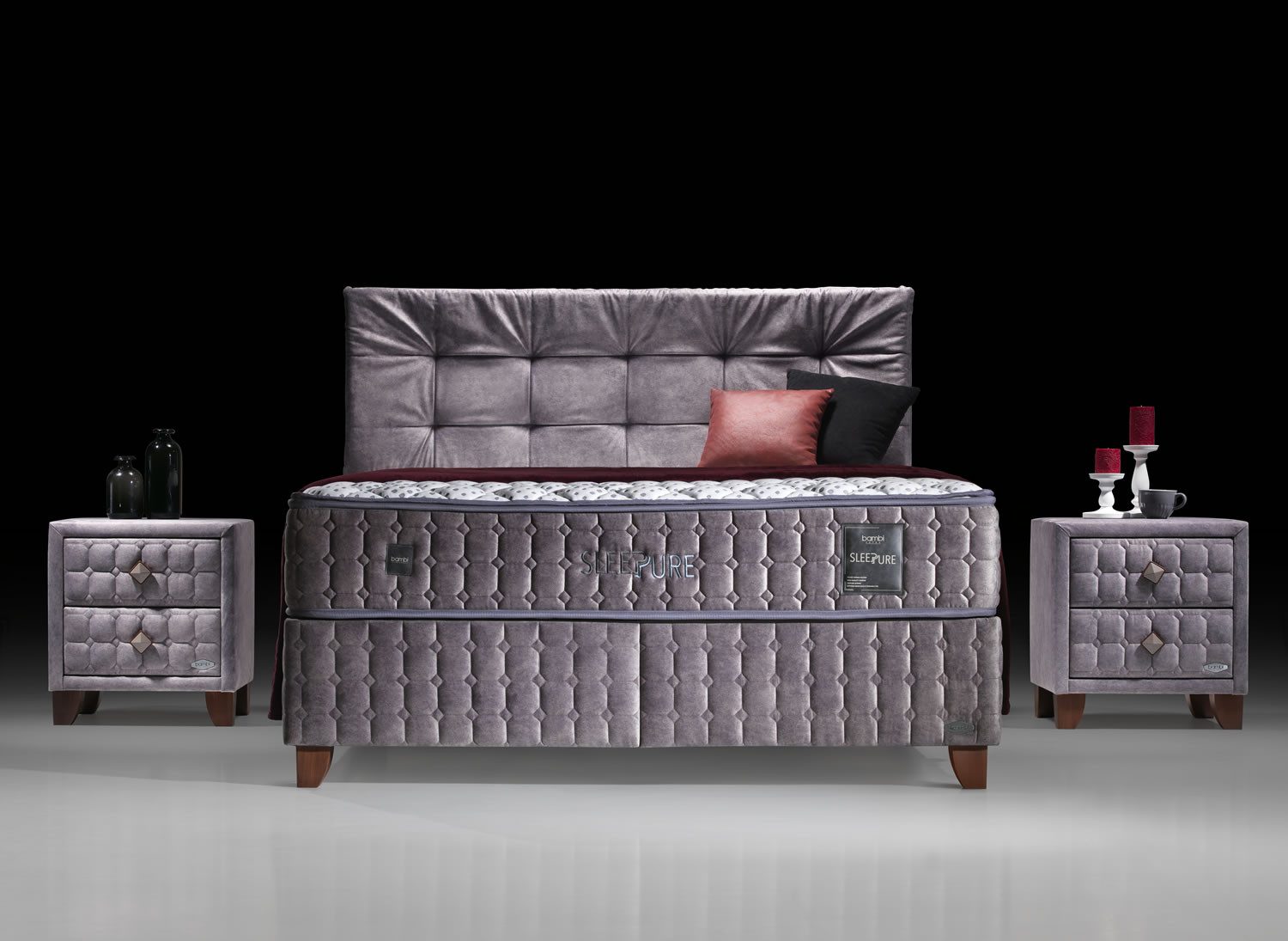 Bambi Boxspringbett Stauraumbett inkl. Matratze und Kopfteile Sleepure (Box günstig online kaufen