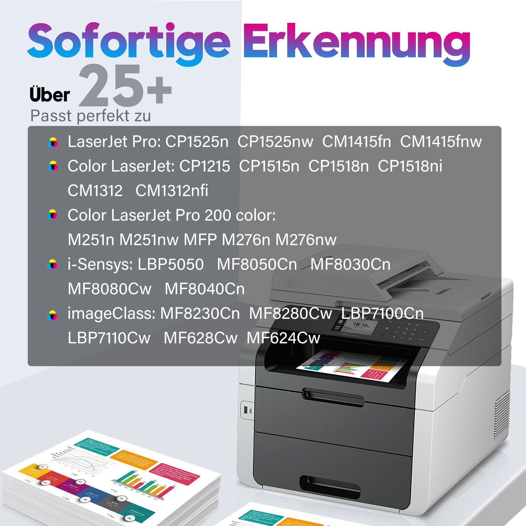 131X 131A M276n), LBP5050 ONLYU 200 CF210A LaserJet MF8030CN Für M276nw Pro HP CF210X, für HP Canon i-Sensys MF8050CN (Für Tonerkartusche MFP