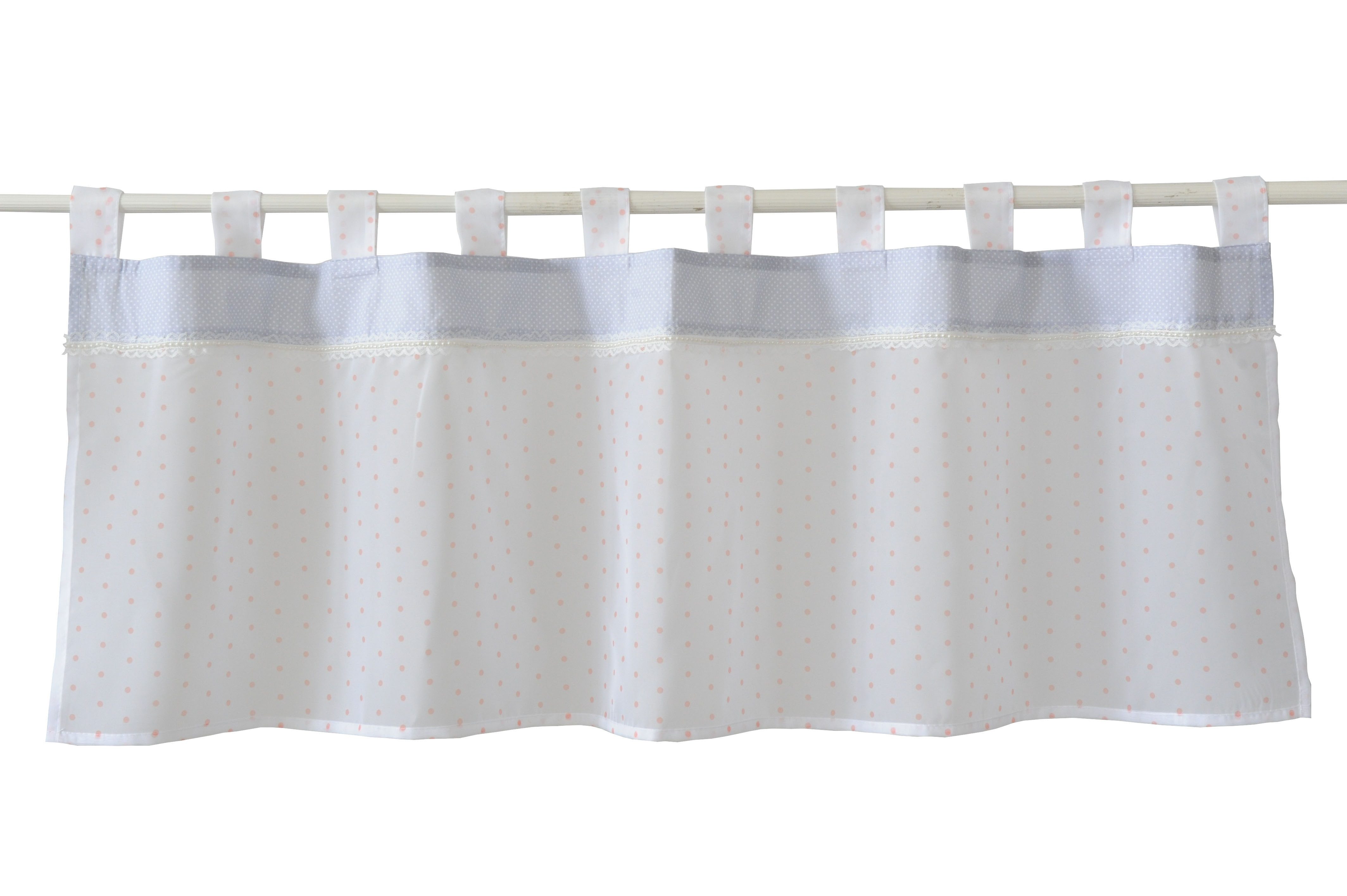 Clever-Kauf-24 Scheibengardine Scheibengardinen mit Perlenbesatz, Schlaufen, transparent, Perlenbesatz