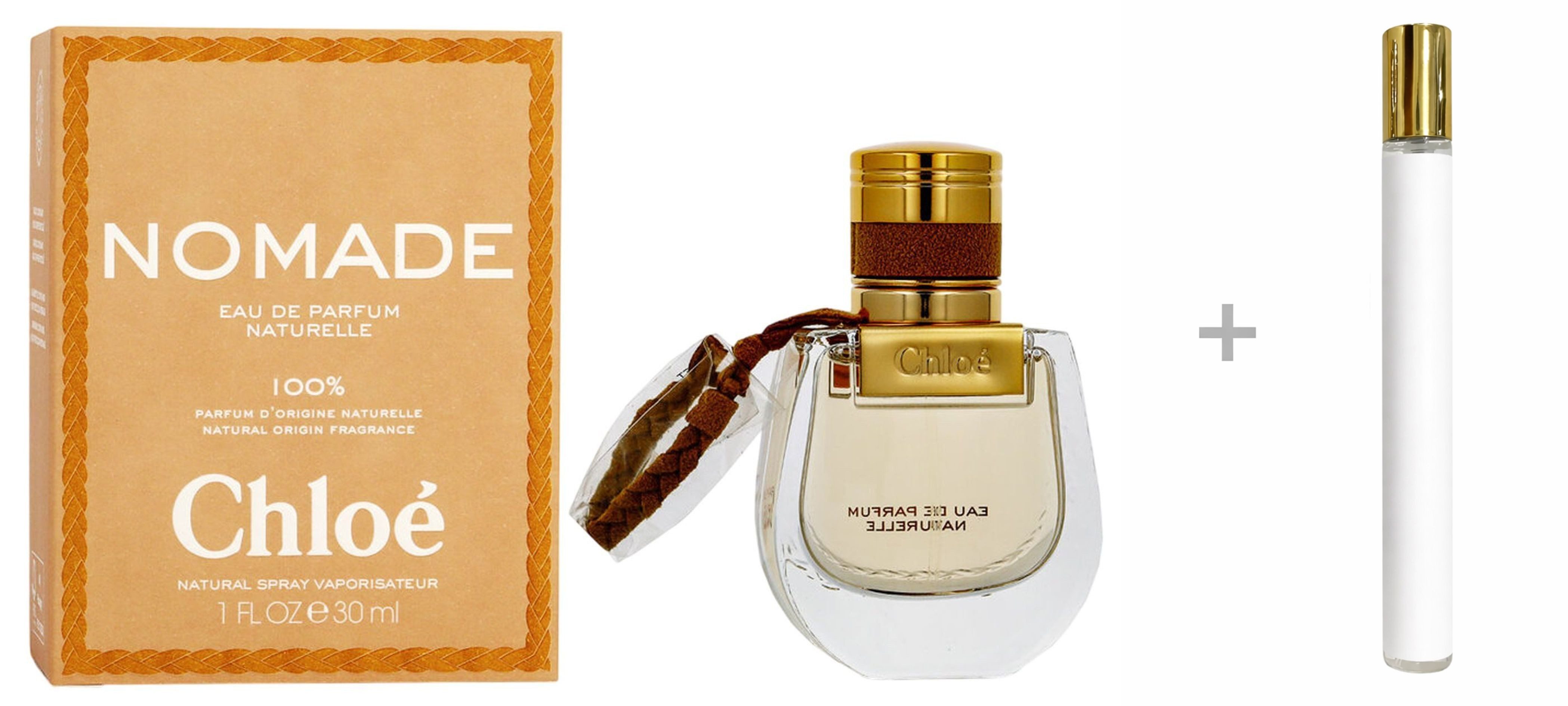 Chloé Duft-Set Nomade Naturelle Damen EDP Spray + Reiseduft, CHLOÉ, Damenparfüm, Glasflakon, Damenduft