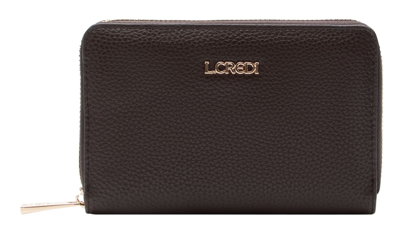 L. CREDI Geldbörse Zip Around Wallet, mit RFID-Blocker Schutz