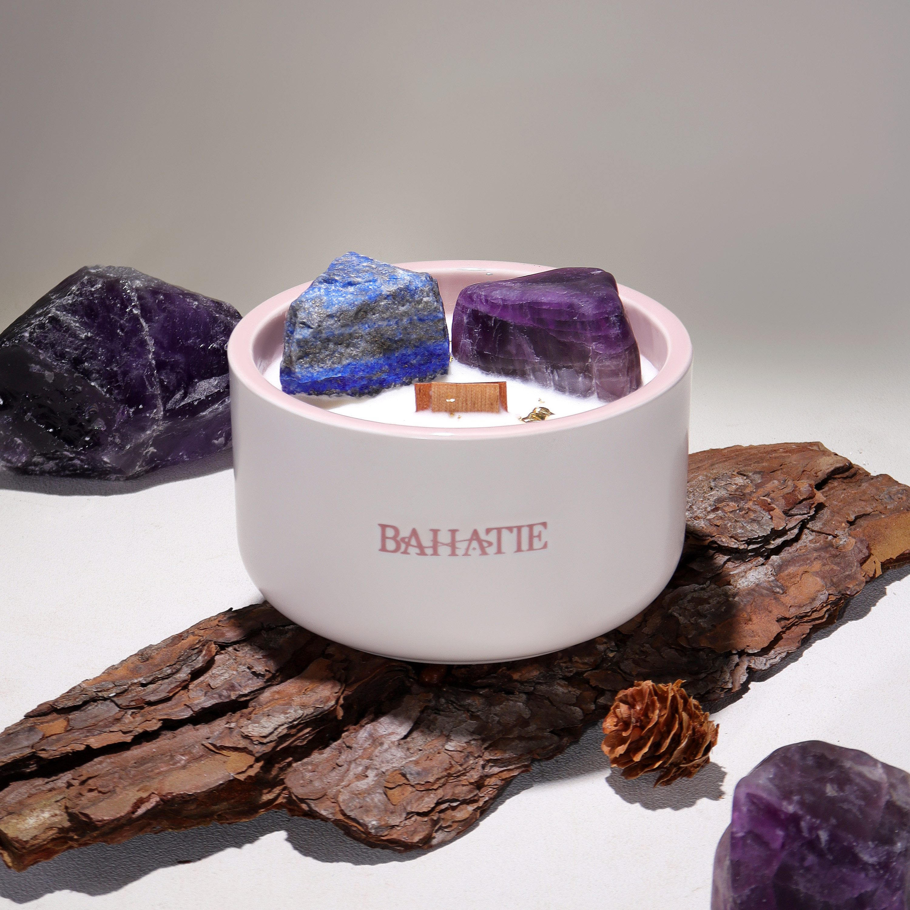 Odikalo Duftkerze Kristall Aromakerze Rohkristall Chakra, ink Ätherische Öle&Naturstein