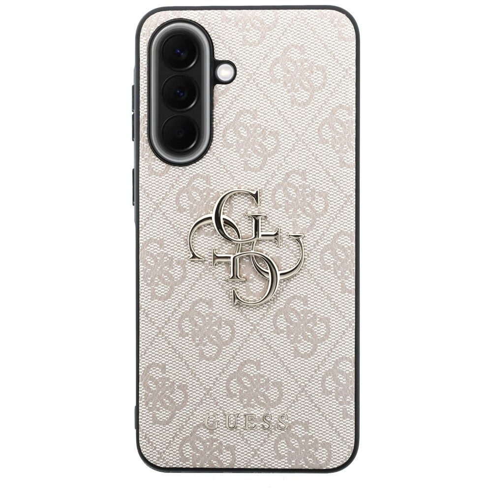 Guess Handyhülle Galaxy A57 Kunstleder rosa Big Logo goldfarbig 6,7 Zoll, Kantenschutz