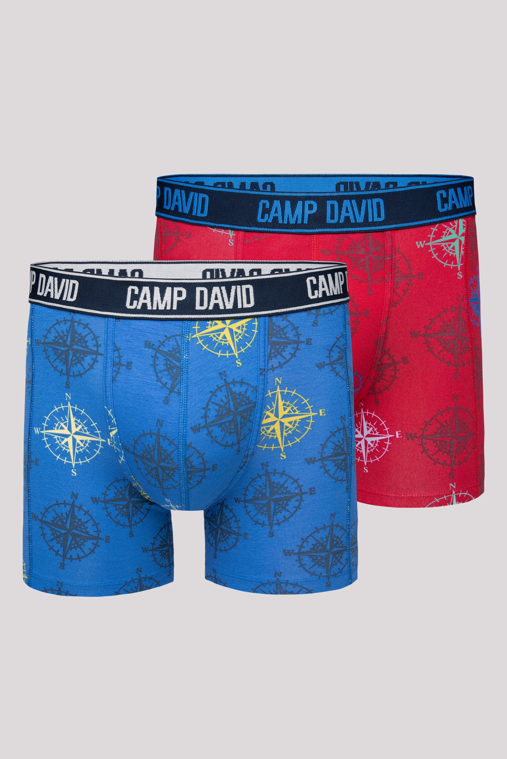 CAMP DAVID Boxershorts Set: (2-St) mit All Over Print