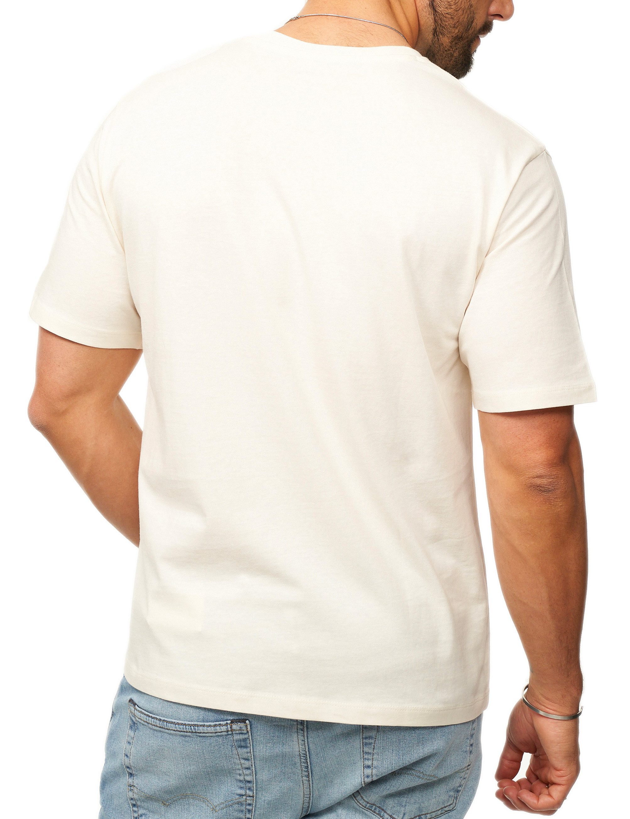 Jack & Jones T-Shirt INFINITY TEE MIT RUNDHALSAUSSCHNITT CREW NECK Herren Kurzarm Shirt aus 100% Baumwolle mit Logo Details im Modern-Fit