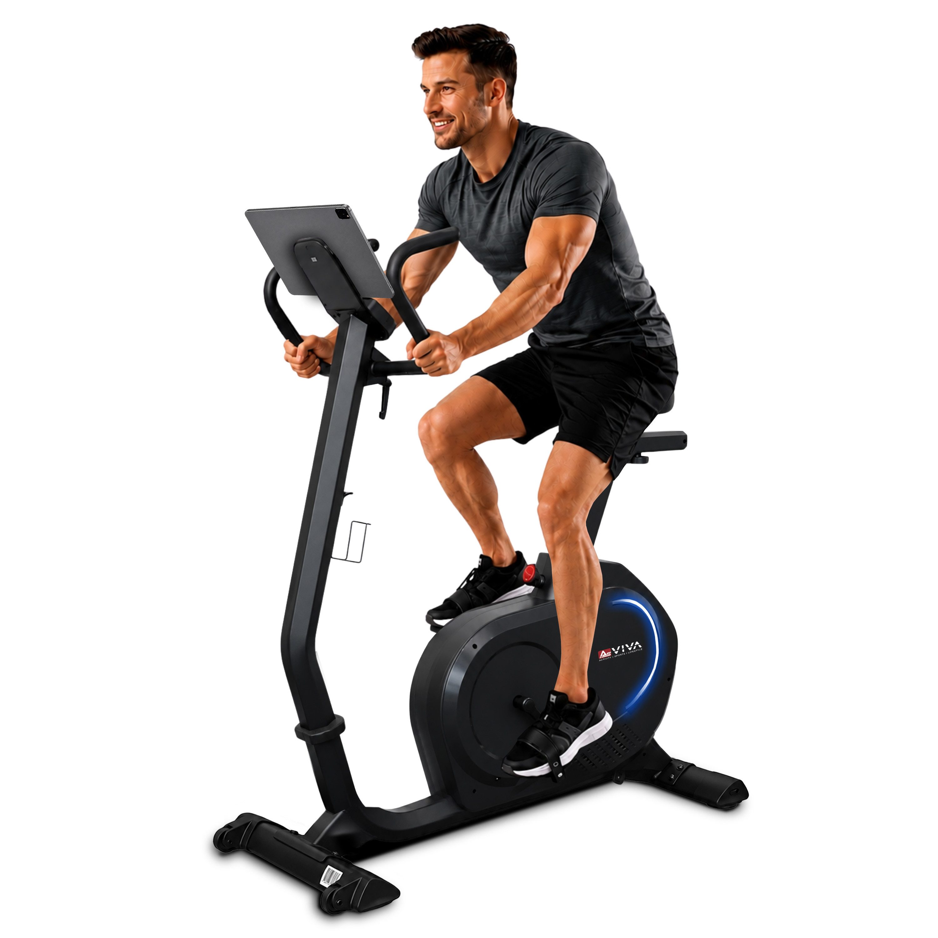 AsVIVA Heimtrainer H12 Indoor Fahrrad mit 32 Widerstandsstufen, 32 Widerstandsstufen, Bluetooth-App-kompatibel, Smart-Drehregler