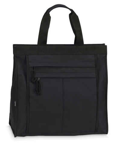Southwest Bound Shopper Einkaufstasche 2 Reißverschlussvortaschen einfarbig schwarz
