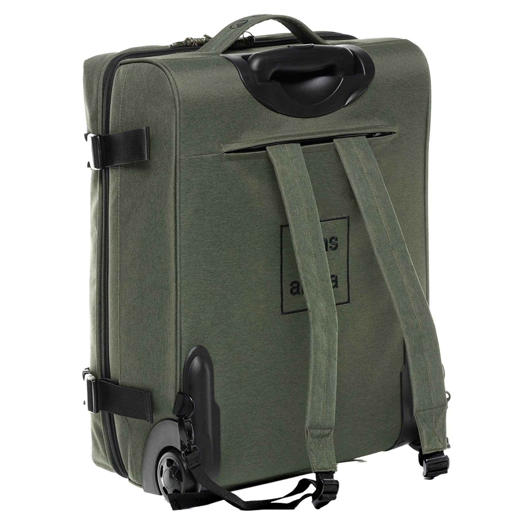 SONS OF ALOHA Koffer Backpacker Rucksack mit Rollen 3 in 1 Handgepäck  55 cm, 2in1 Hybrid Handgepäck Koffer 2 Rollen & Rucksack aus Plastikflaschen