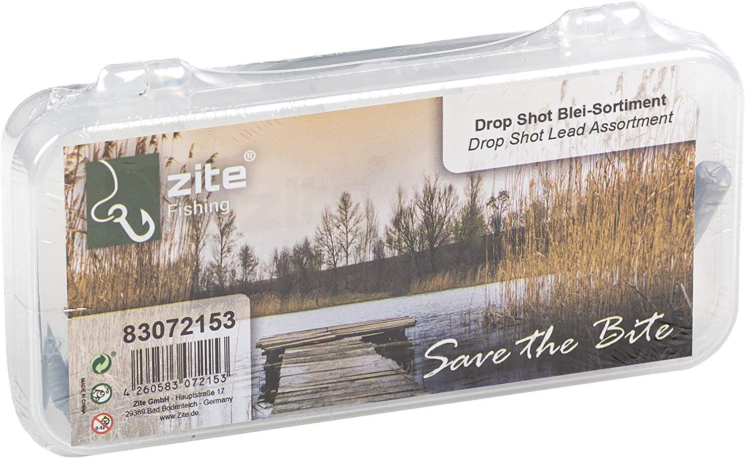 Zite Drop-Shot-Blei Set - Angelbox Sortiment im 3,5 in Stück 25 Stabbleie - 14g