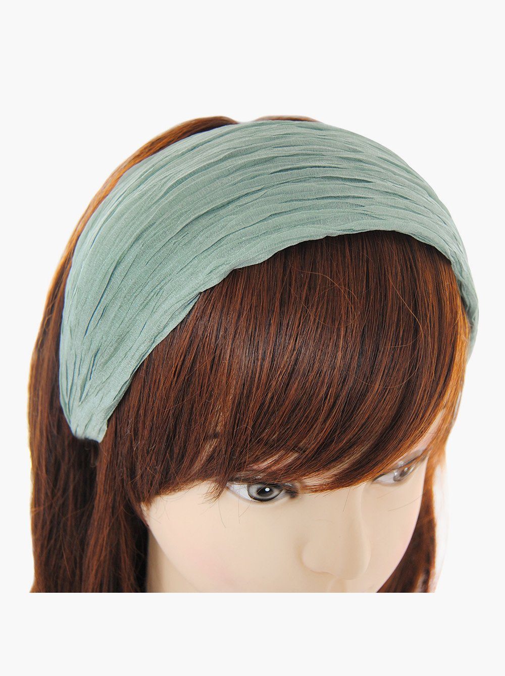 axy Haarreif Breiter Haarreif in Tuchoptik Wunderschön, Damen Breiter Haarreif (Plissierter Stoff) Haarband Haarreifen