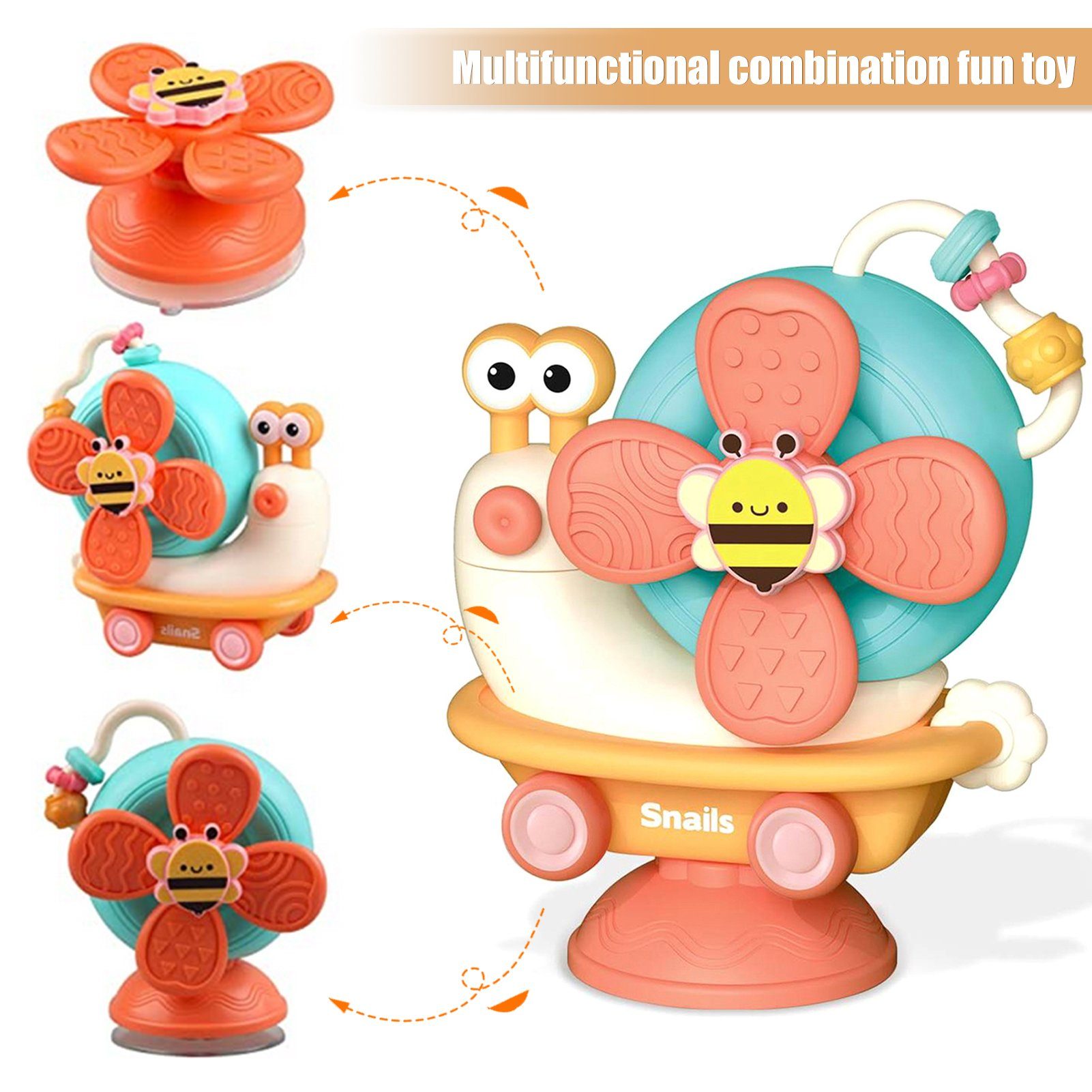 Rutaqian Lernspielzeug Wholede Saugnapf Spielzeug Baby, Sensorik Spielzeug  für Baby