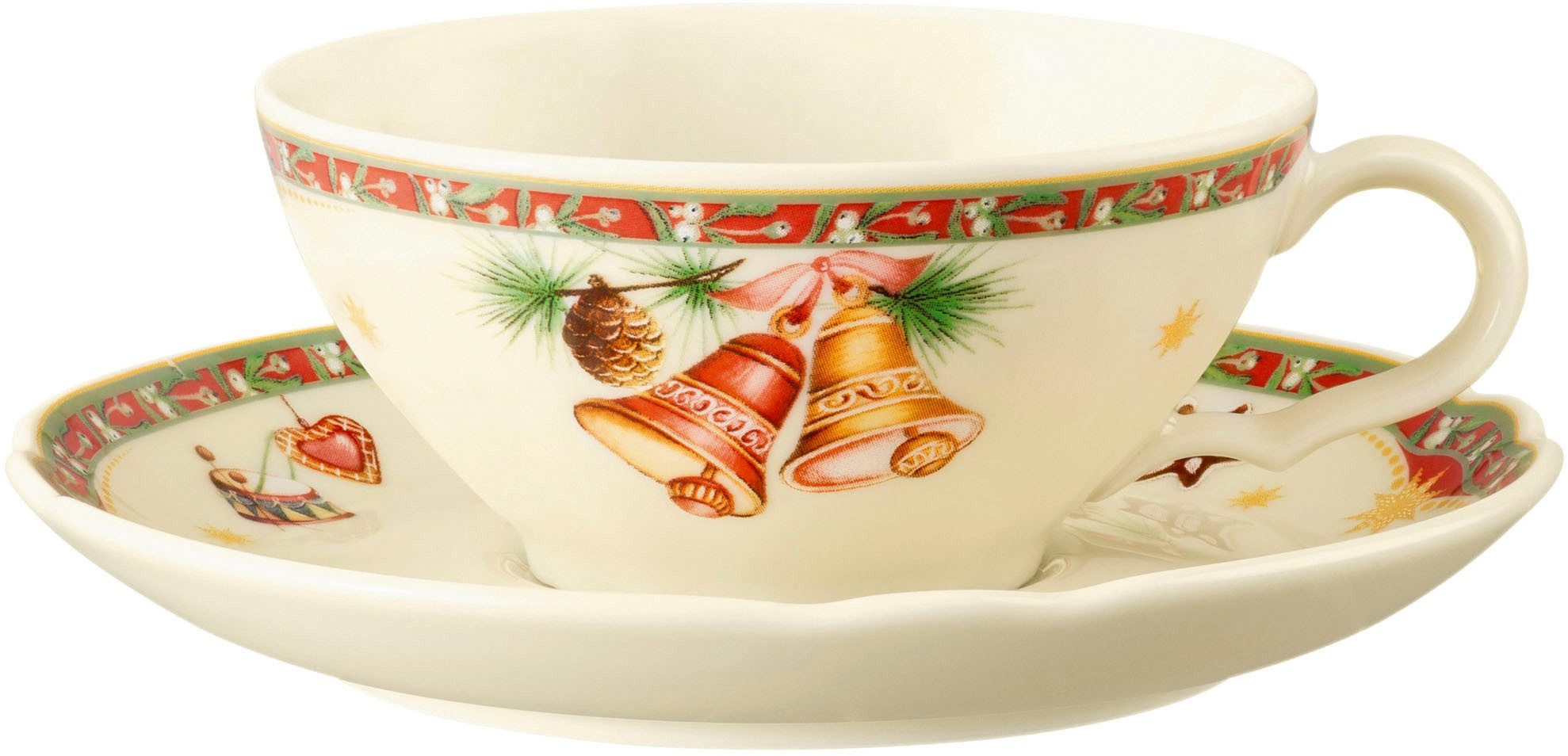 Seltmann Weiden Untertasse Marieluise - Weihnachtsnostalgie, (1 St), Teeuntertasse 13 cm