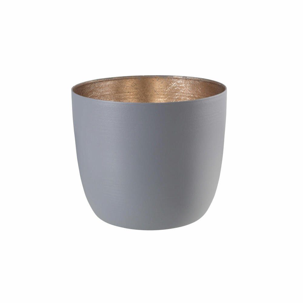 Giftcompany Windlicht Madras M Cool Grey / Nudegold