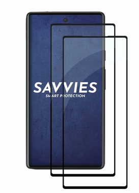 Savvies Xtreme Glass 2.5D Full Cover Panzerglas für Google Pixel 6a (Rückseite), Displayschutzglas, 2 Stück, Schutzglas klar