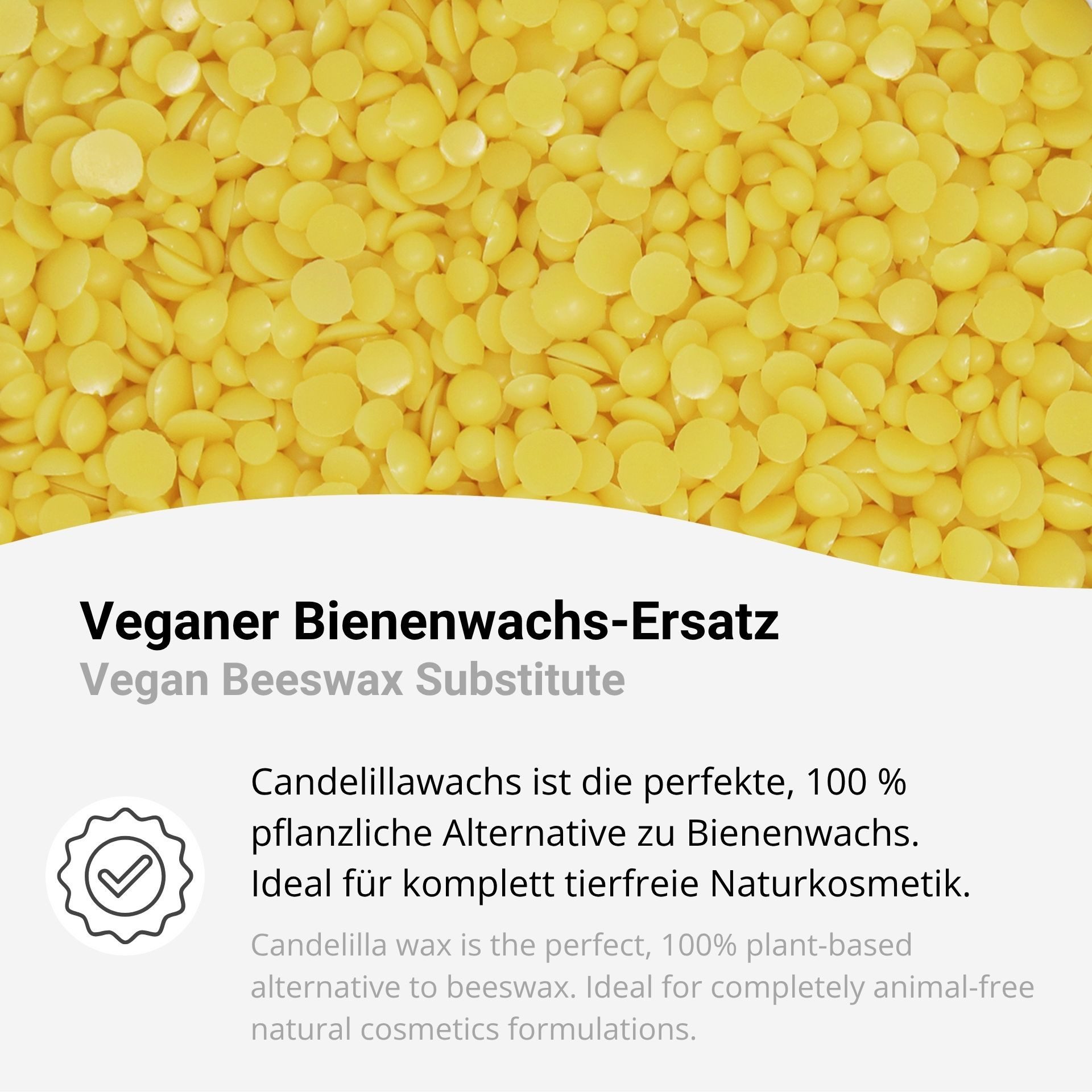 DistrEbution Kosmetik-Set Candelillawachs – Hartes Pflanzenwachs für Kosmetik, vegane Alternative zu Bienenwachs