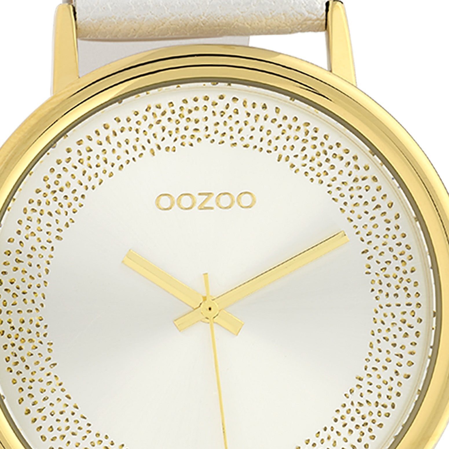 OOZOO Timepieces Oozoo no Indizes: 42mm) Damenuhr Analog, groß rund, Lederarmband, Quarzuhr Fashion-Style, Armbanduhr (ca. Damen