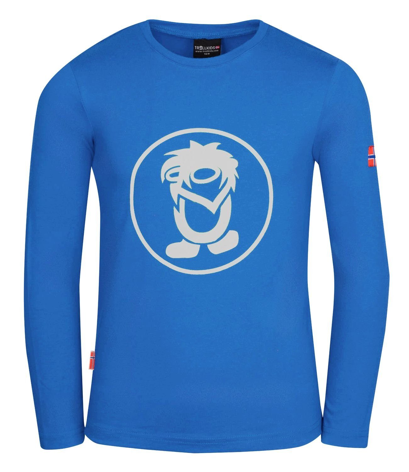 Sonderangebotspreisnachlass TROLLKIDS Longsleeve Troll Leuchtendes Blau/wolkig grau