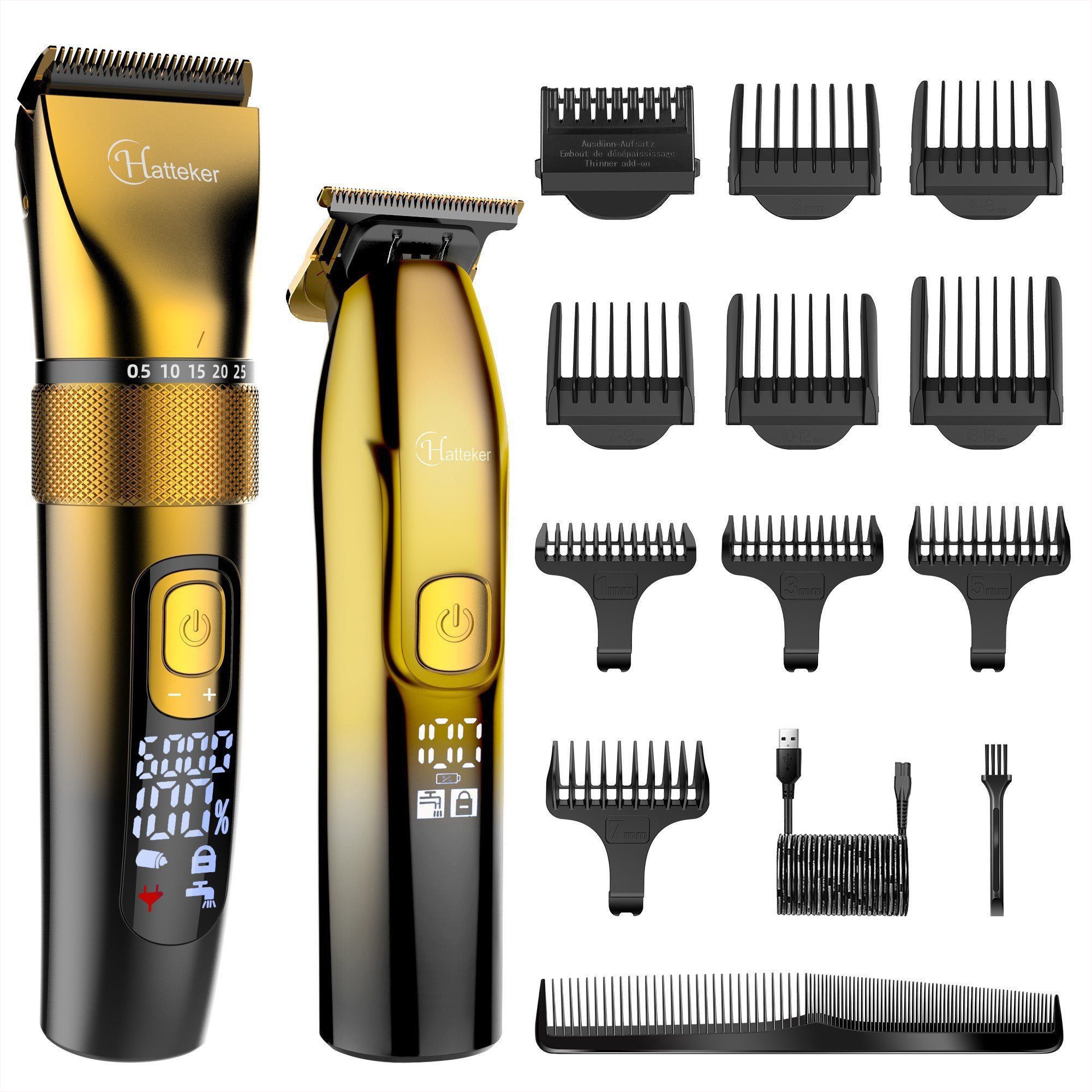 HATTEKER Haarschneider RFC695, T-Klinge Trimmer Bartschneider Wasserdicht