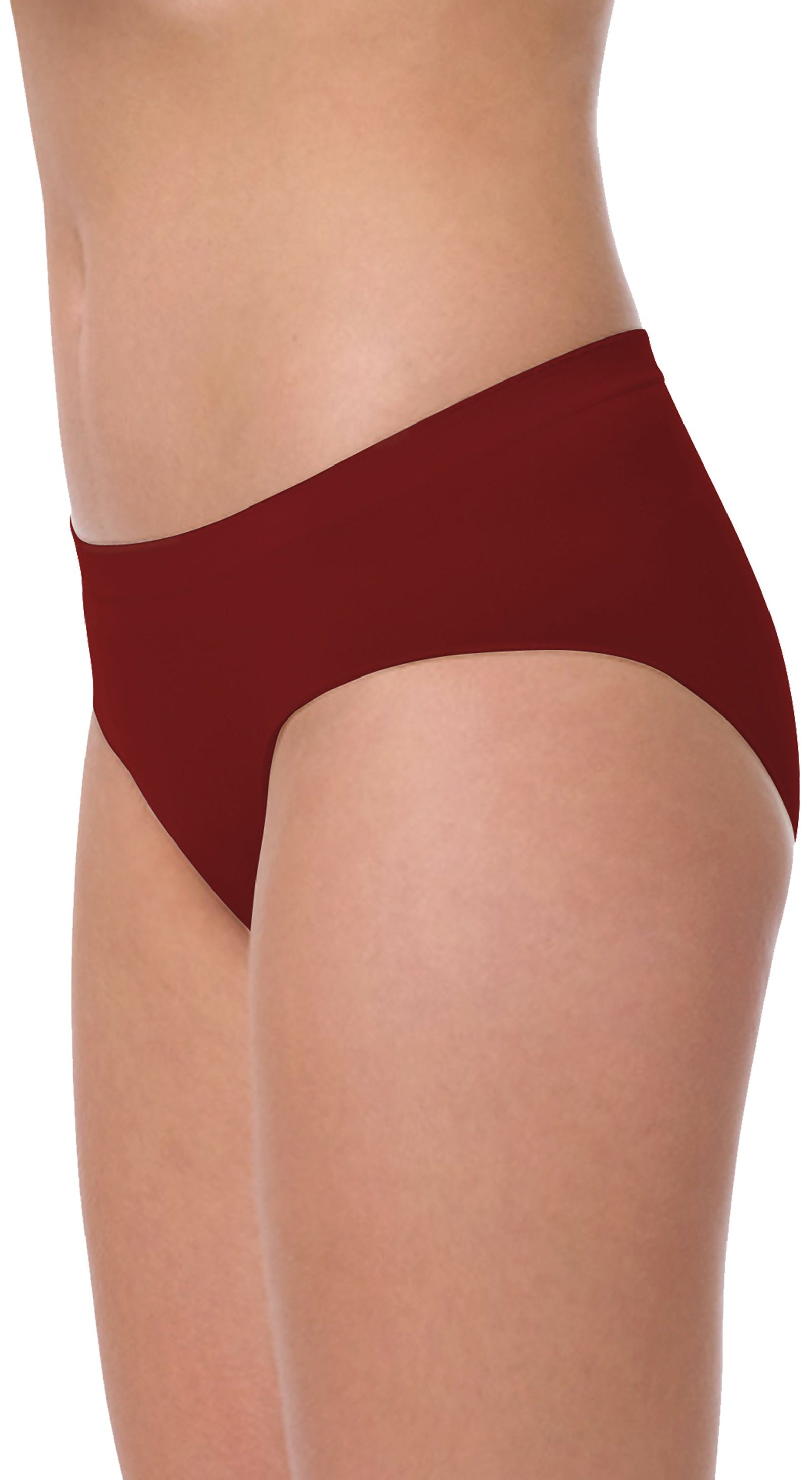 Yenita® claret-rot Microfaserqualität Slip (3-St) angenehmer in