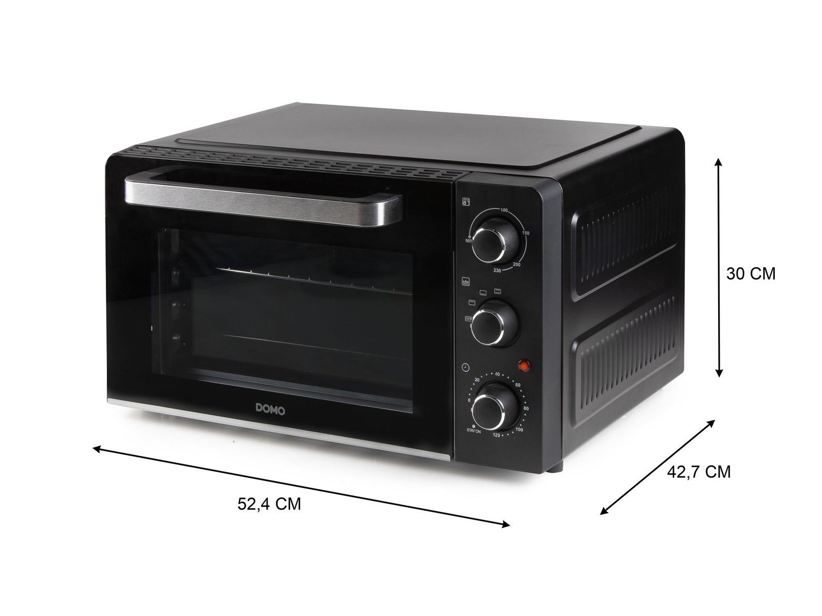 Domo Minibackofen, Kleiner Tisch-Backofen für Toast Pizza Mini-Ofen 28L Ober & Unterhitze