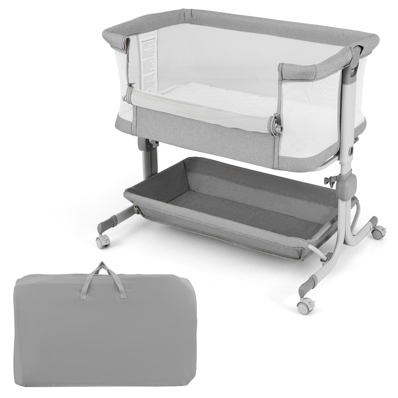 COSTWAY Beistellbett, 1-tlg., Reisebett, Babybett, 6 günstig online kaufen