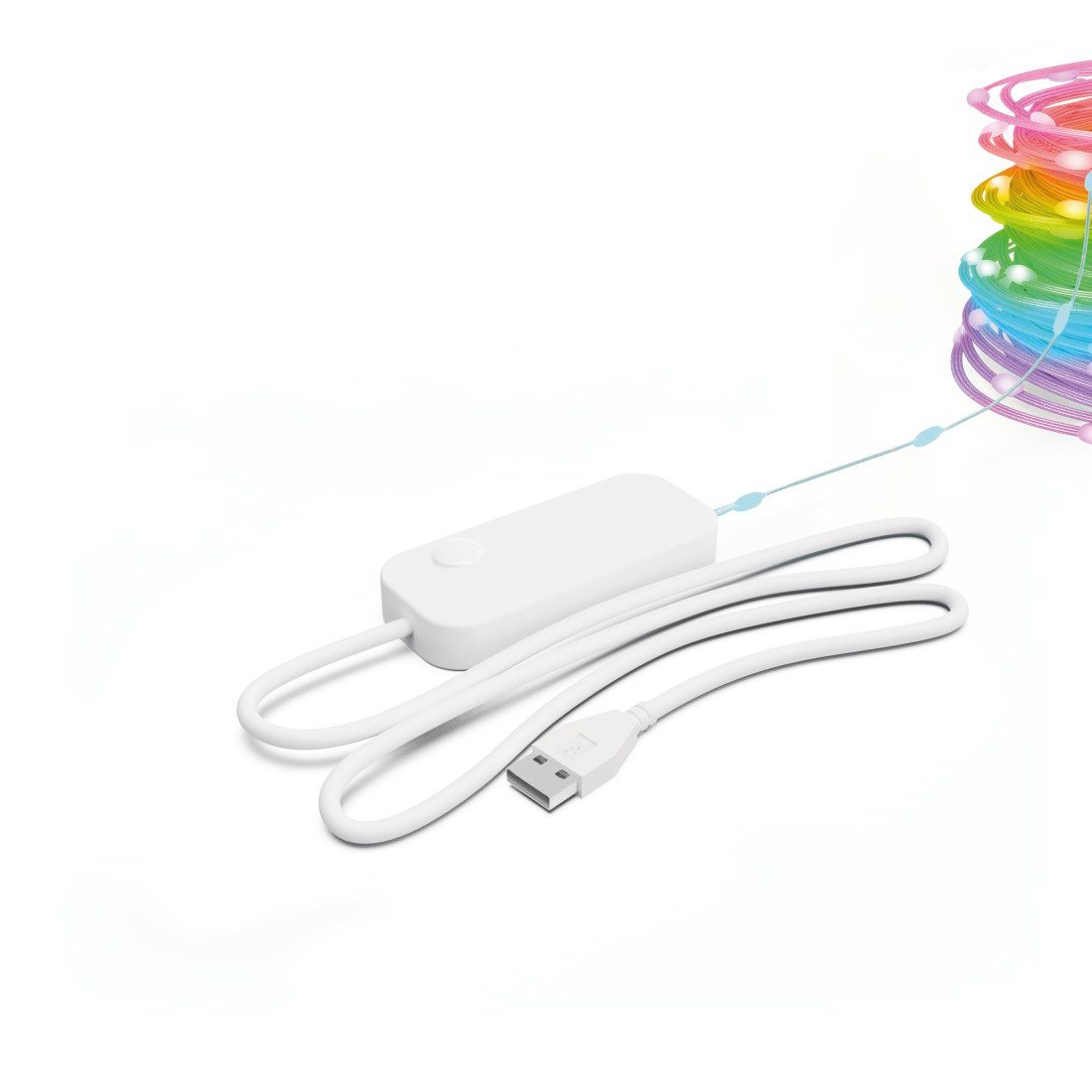 Hama LED-Lichterkette LED-Lichterkette (außen IP65 und innen, bunt + Effekte, mit App, 10 m), 100-flammig
