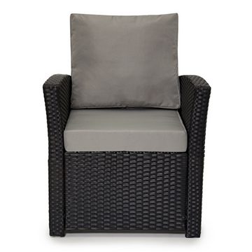 SVITA Loungeset ROMA, (Set, 4-tlg., Sitzlounge), Polyrattan, Gartenlounge, Möbel Set, Essgruppe, Outdoor Sitzmöbel