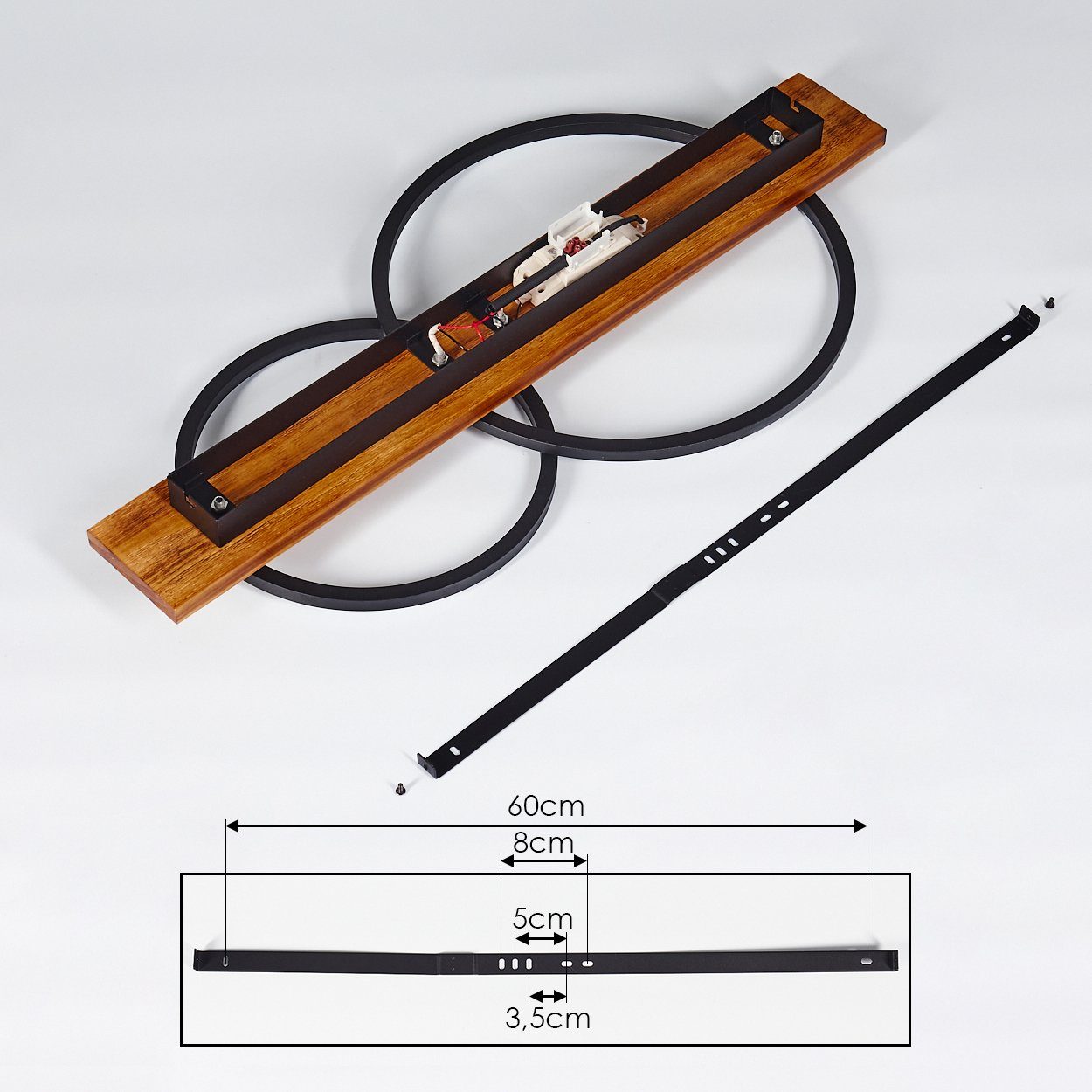 hofstein Deckenleuchte Moderne LED Decken Lampen Holz Ess Wohn Schlaf Zimmer Beleuchtung Flur – Bild 5 von 5