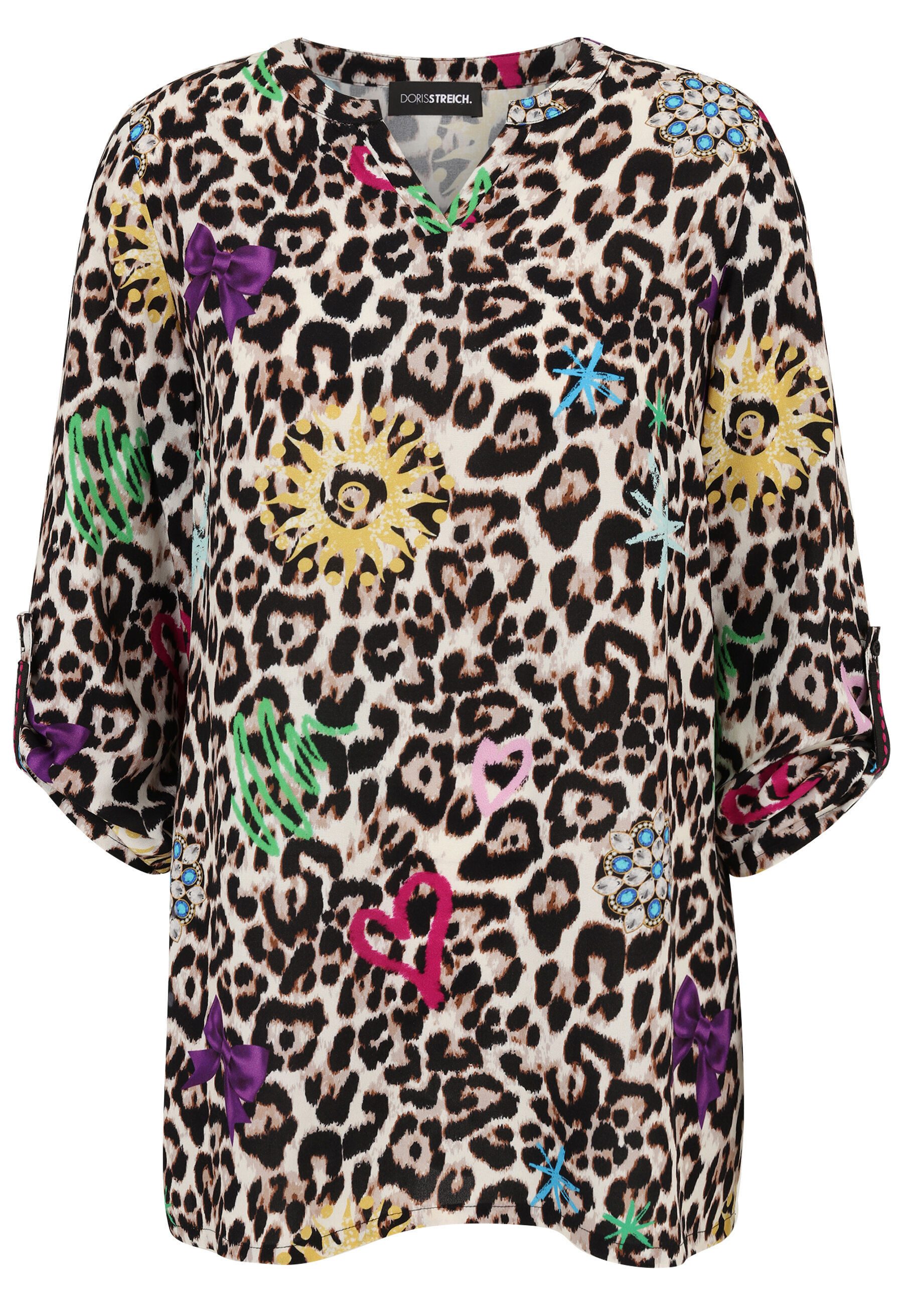 Doris Streich Blusentop (1-tlg) mit Leo-Print