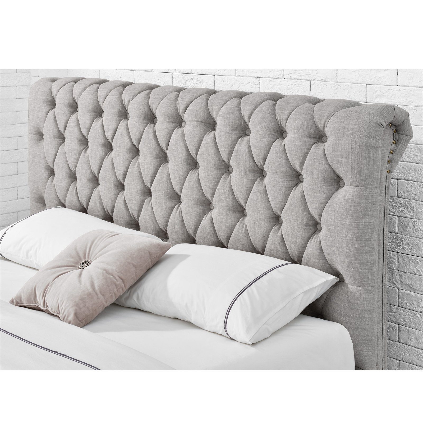 HTI-Living Polsterbett Polsterbett mit Knopf-Steppung Claire 140x200 (Stück, 1-tlg., 1x Bett Claire 140 mit Lattenrost, ohne Matratze und Dekoration), Doppelbett mit Lattenrost und Schubladen
