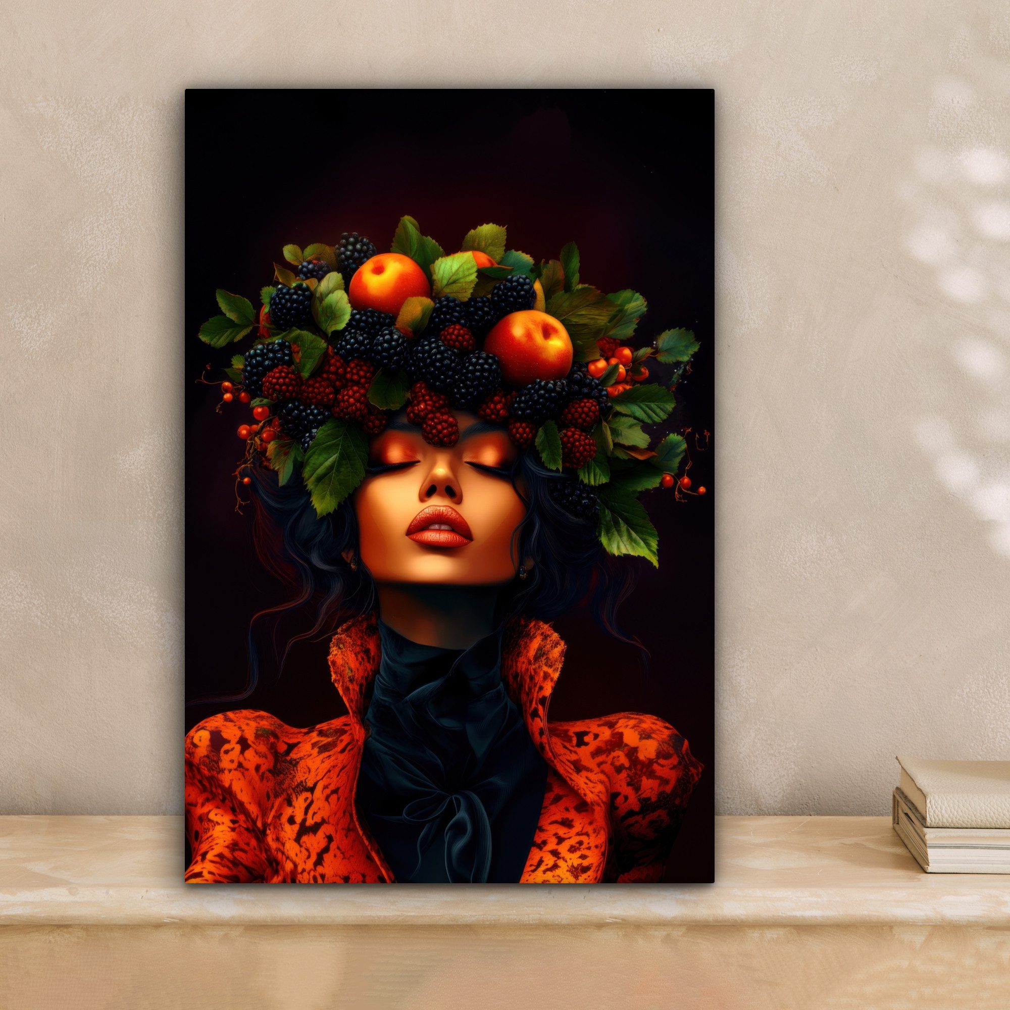 OneMillionCanvasses® Leinwandbild Frau - Schwarz - günstig online kaufen