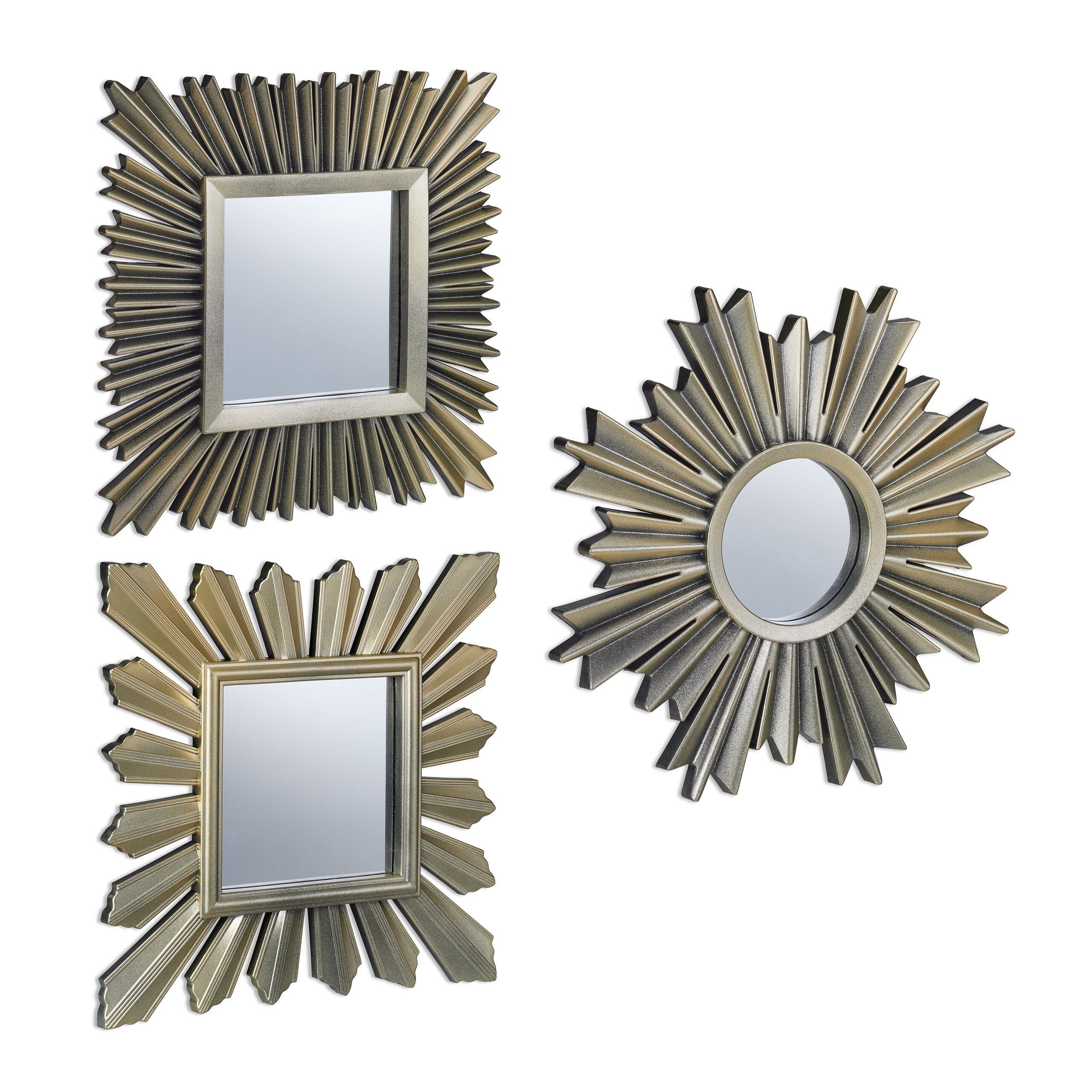 24x Selbstklebende Spiegel aus Acryl – Silber