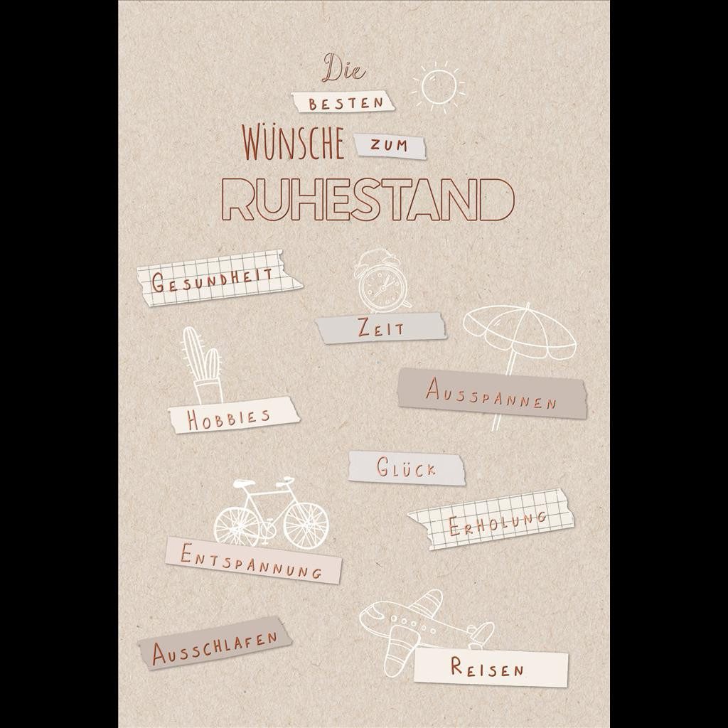 Skorpion Grußkarten Ruhestand - Glückwunschkarte im Format 11,5 x 17 cm mit Umschlag