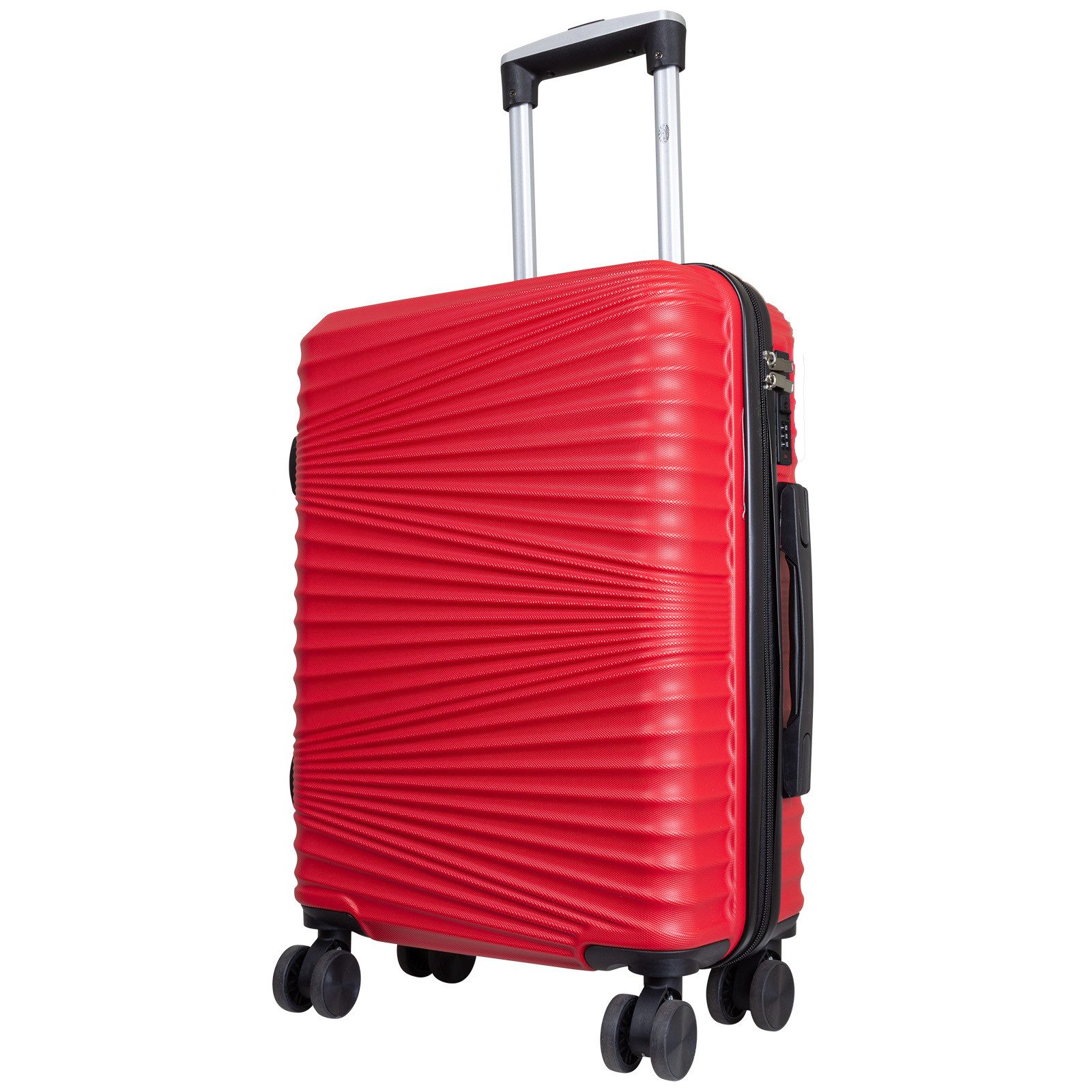 Trendyshop365 Hartschalen-Trolley Hartschalenkoffer Luxor in verschiedenen Farben und Größen, Zahlenschloss, Doppelrollen, 2 Tragegriffe