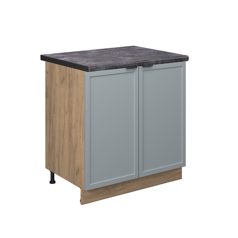 Vicco Spülenunterschrank Fame-Line, Hellblau-grau/Goldkraft Eiche, 80 günstig online kaufen