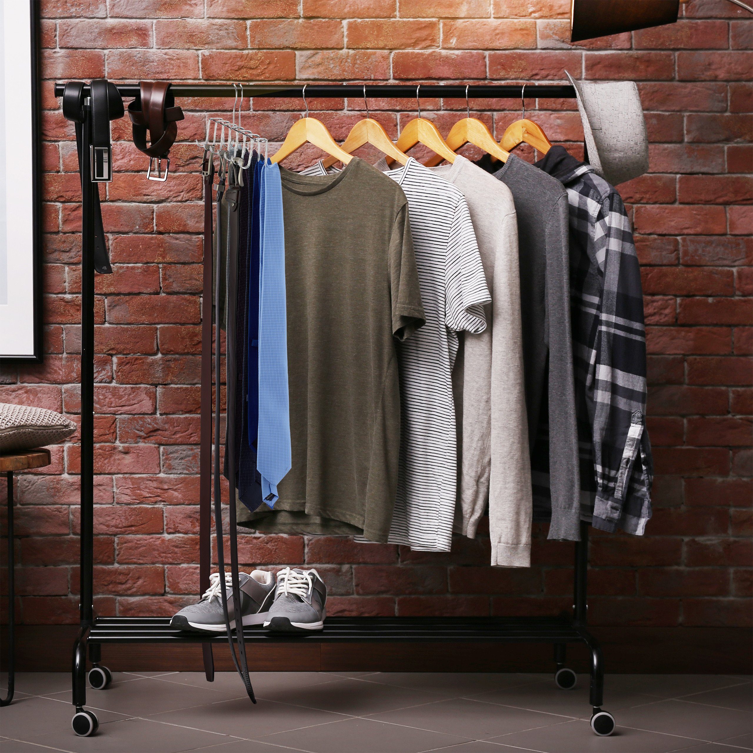 relaxdays Gürtelhalter Metall, silber günstig online kaufen