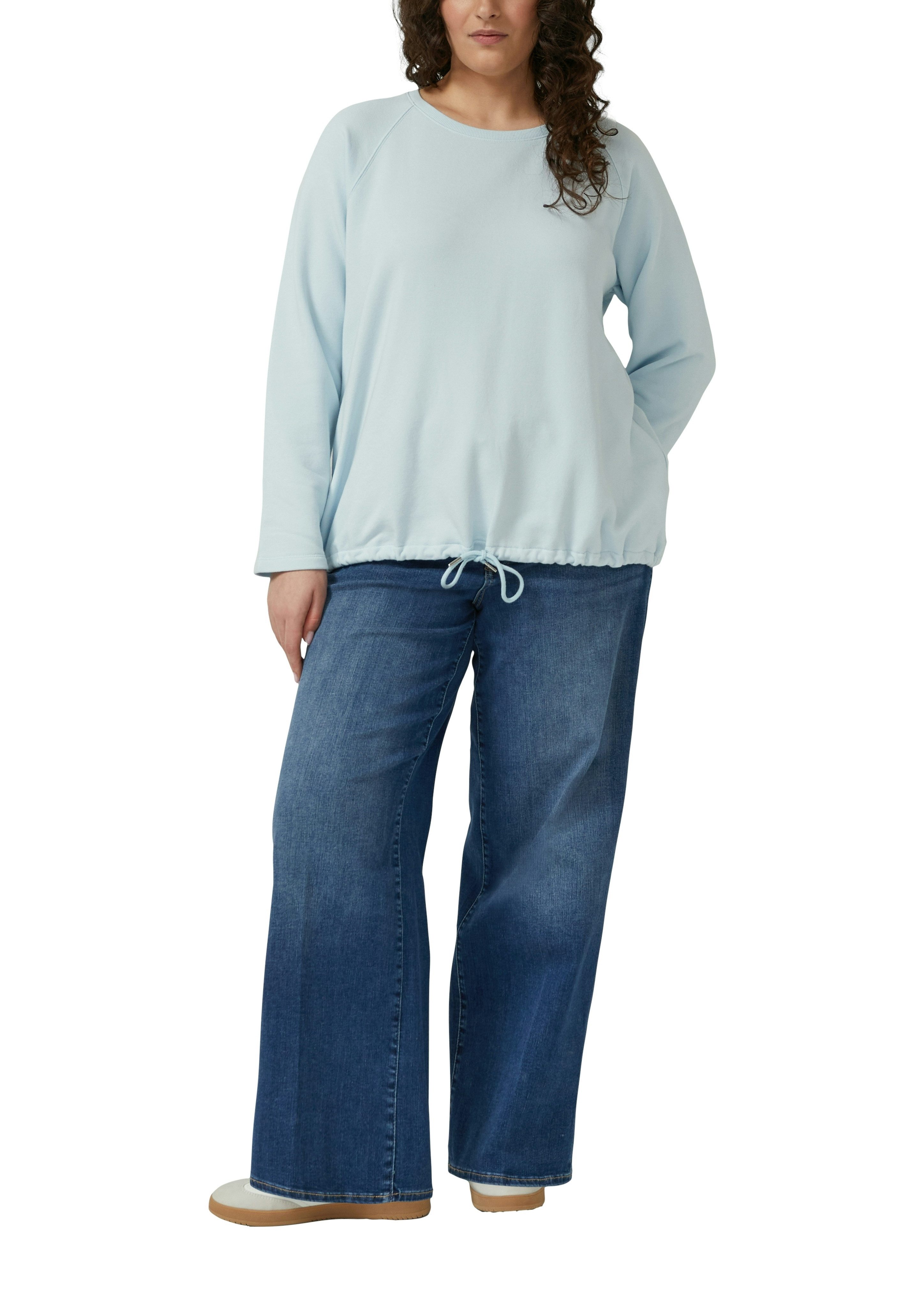 s.Oliver CURVE Sweater mit Bindeband am Rumpf/Große Größen
