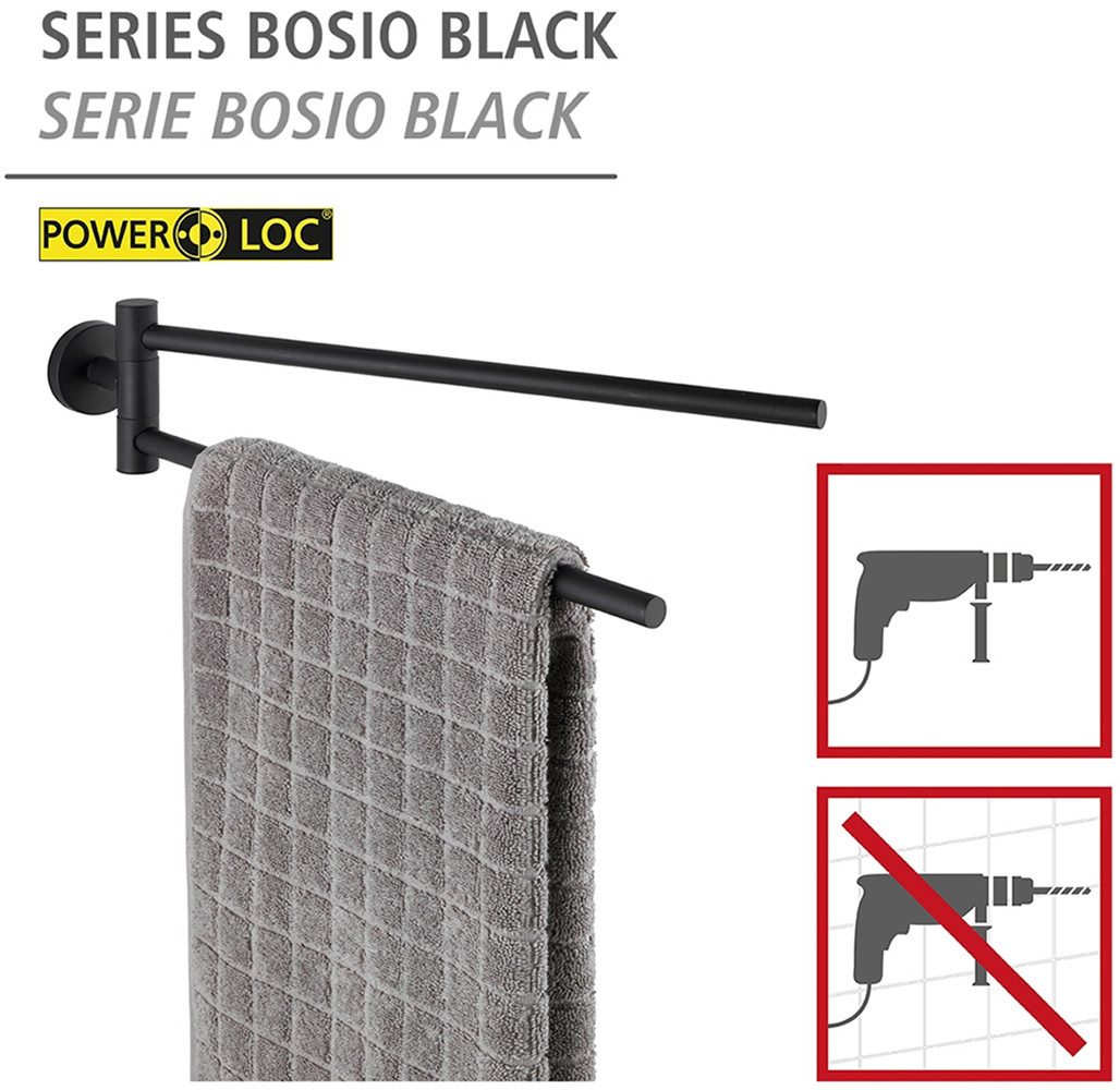 WENKO Handtuchhalter Modell Bosio, 2-armig inkl. Power-Loc® Kleber, aus Ede günstig online kaufen