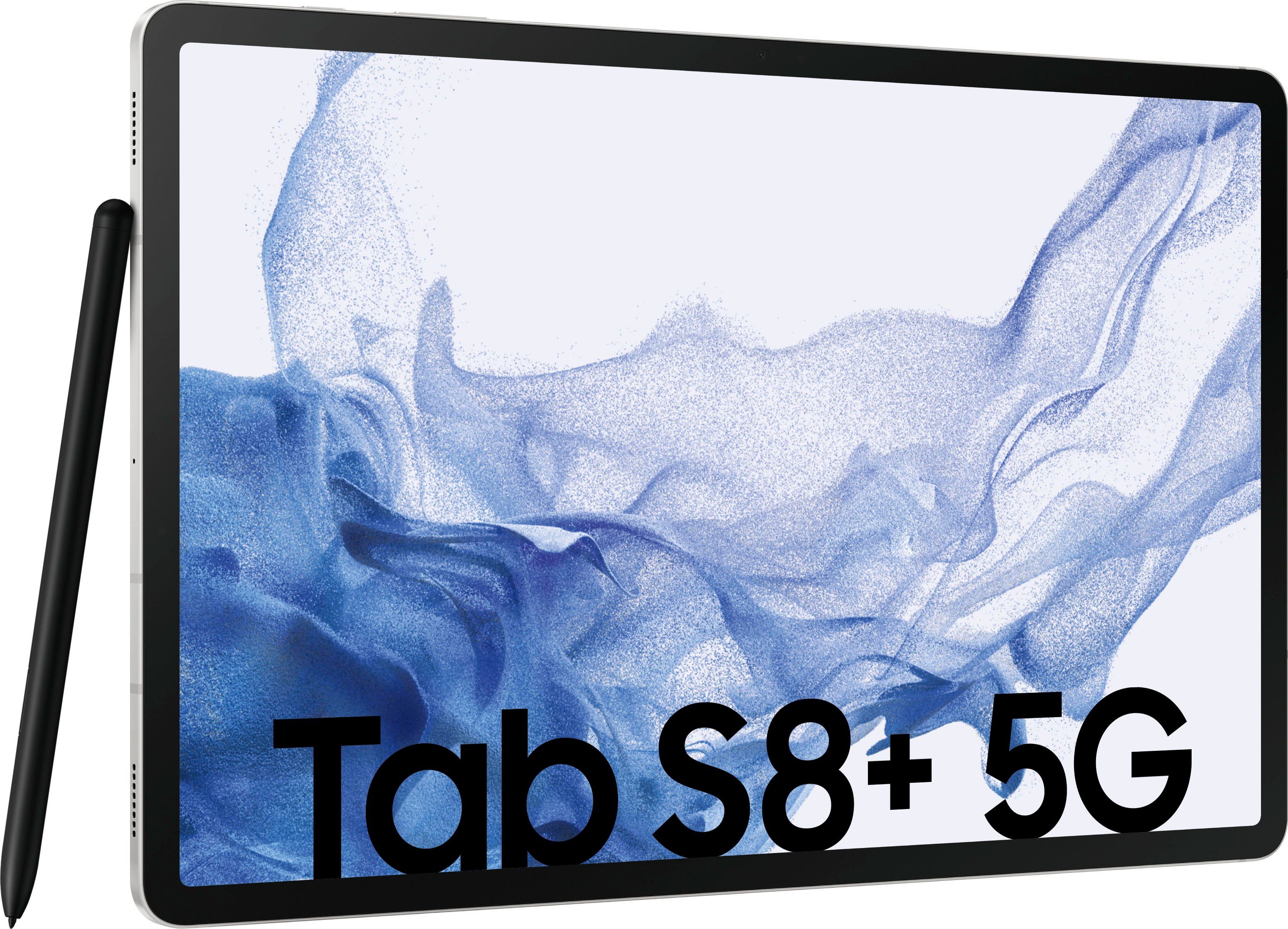 Silber Tab 5G (12,4", GB, Android,One UI,Knox, 256 Tablet S8+ Samsung 5G) Galaxy