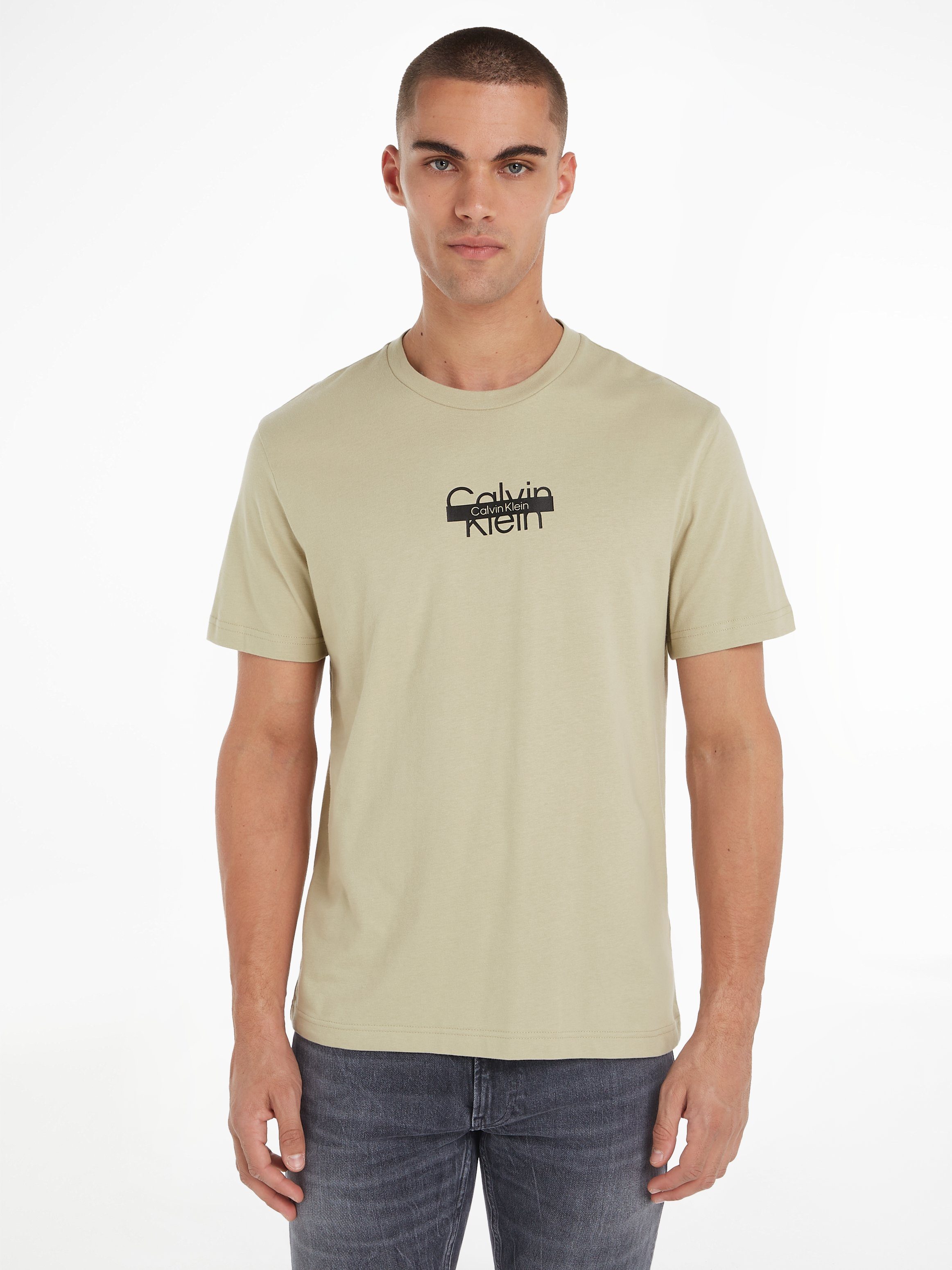 Calvin Klein T-Shirt CUT THROUGH LOGO T-SHIRT Eucalyptus