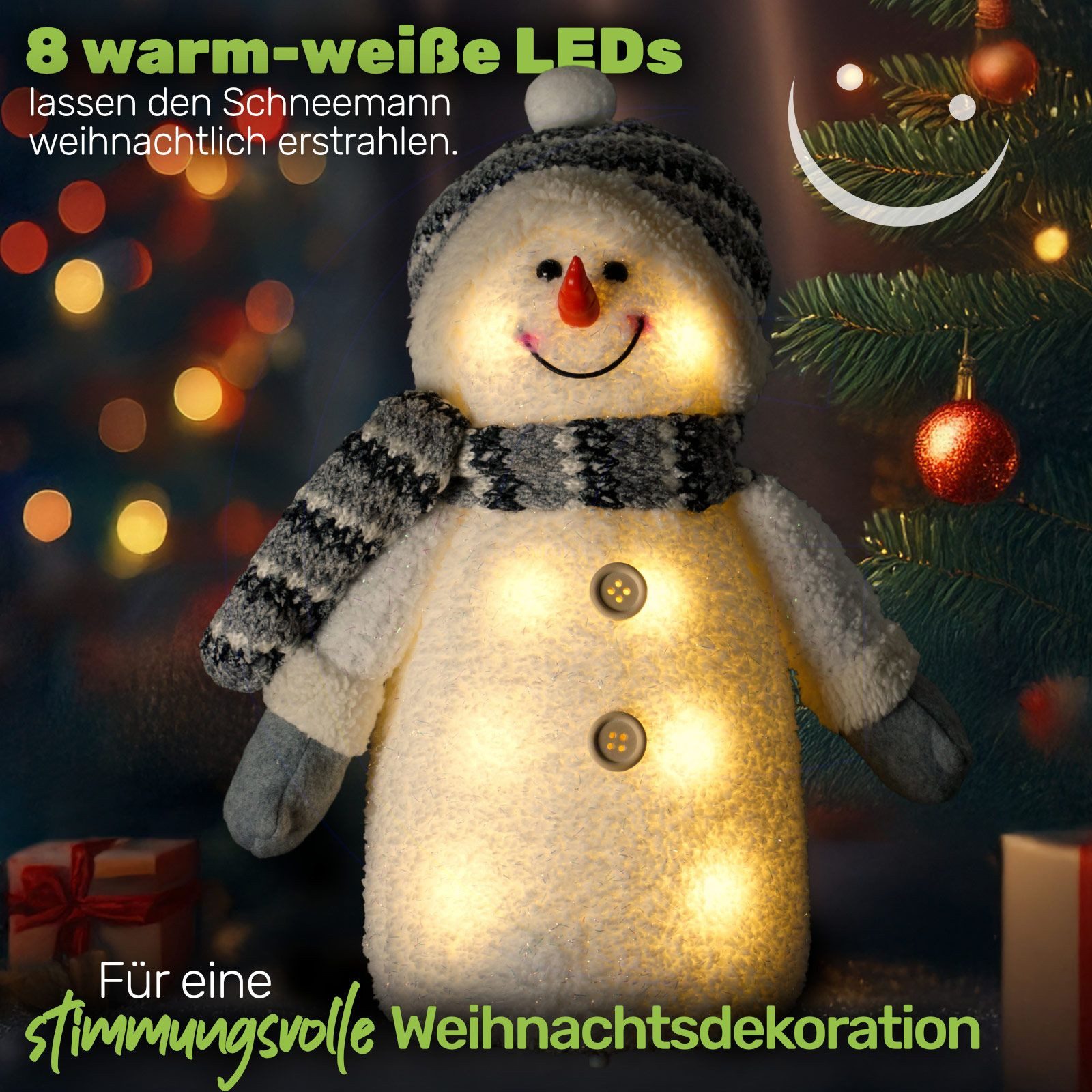 Gravidus LED-Dekofigur Deko Schneemann LED Weihnachten Figur günstig online kaufen