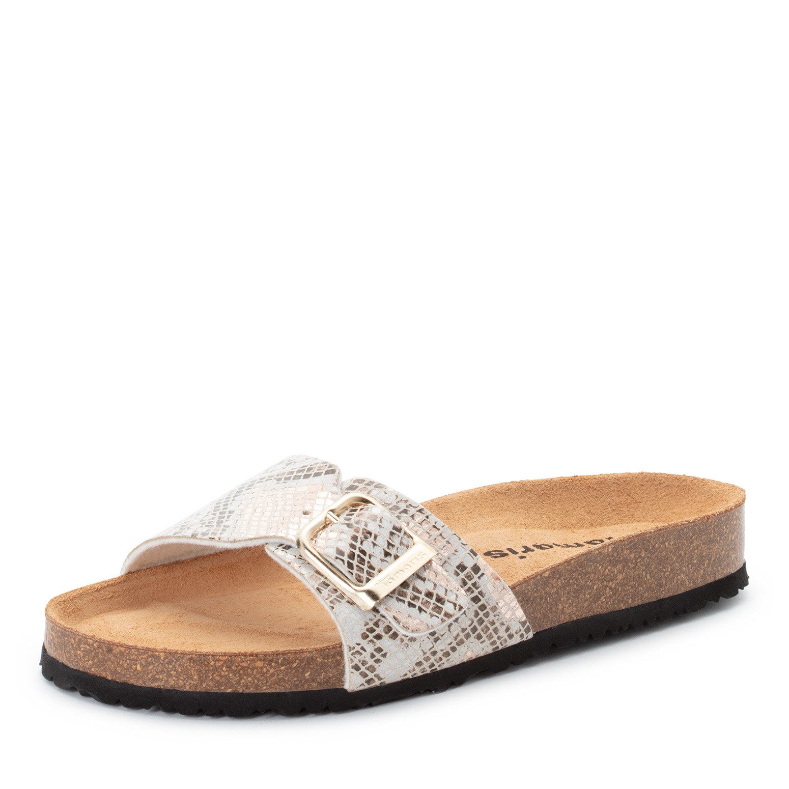Tamaris TAMARIS Damen Pantolette 1-27520-42-492 BEIGE/SNAKE Pantolette