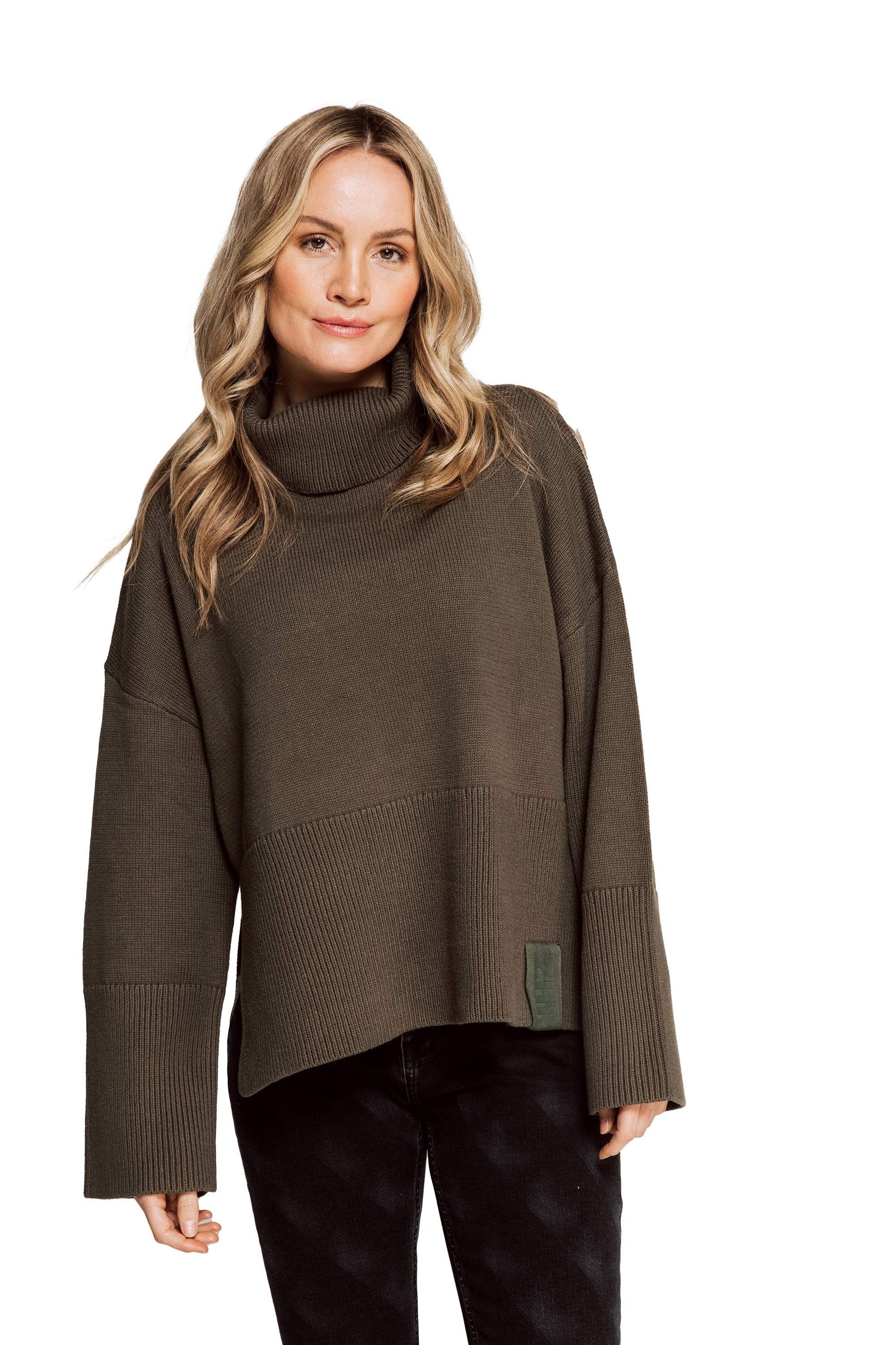 Zhrill Sweatshirt Rollkragen Pullover JULINA Green günstig online kaufen