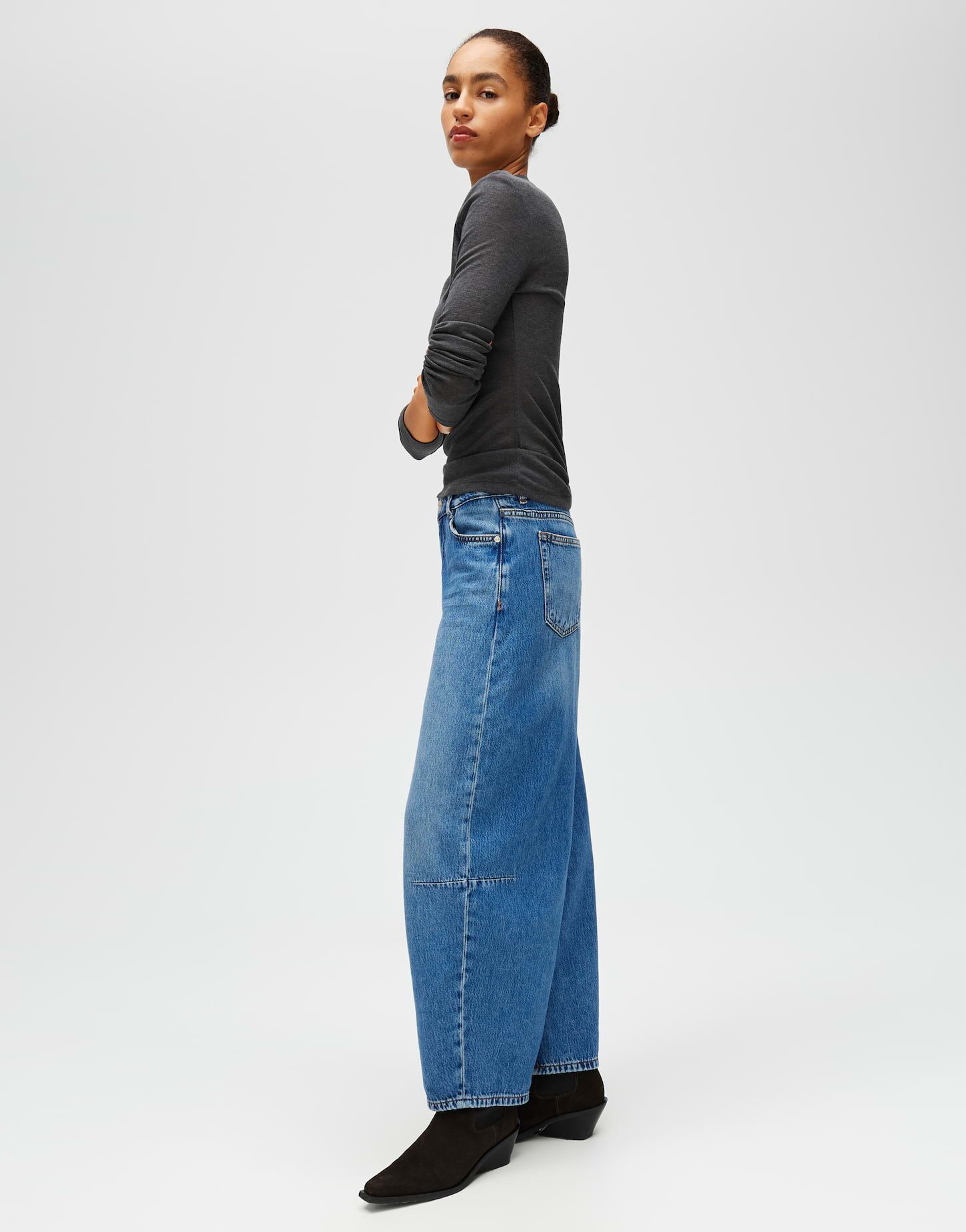 OPUS Relax-fit-Jeans LOLAH PARIS Barrel Jeans aus Baumwolle Mid Rise Abnäher am Knie – Bild 5 von 5